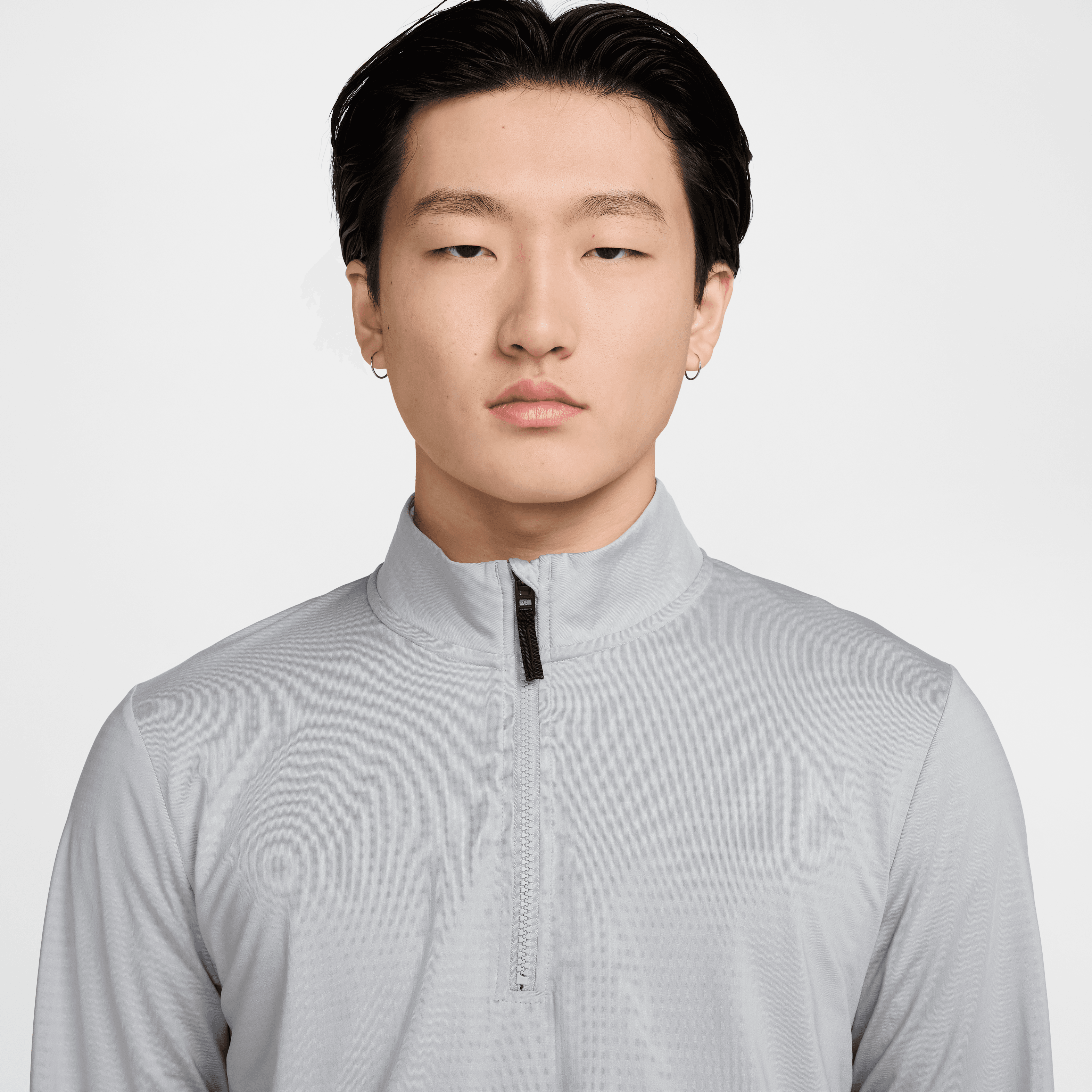 Nike Dri Fit Victory 1/2 Zip Golf Pullover - Wolf Grey / Black
