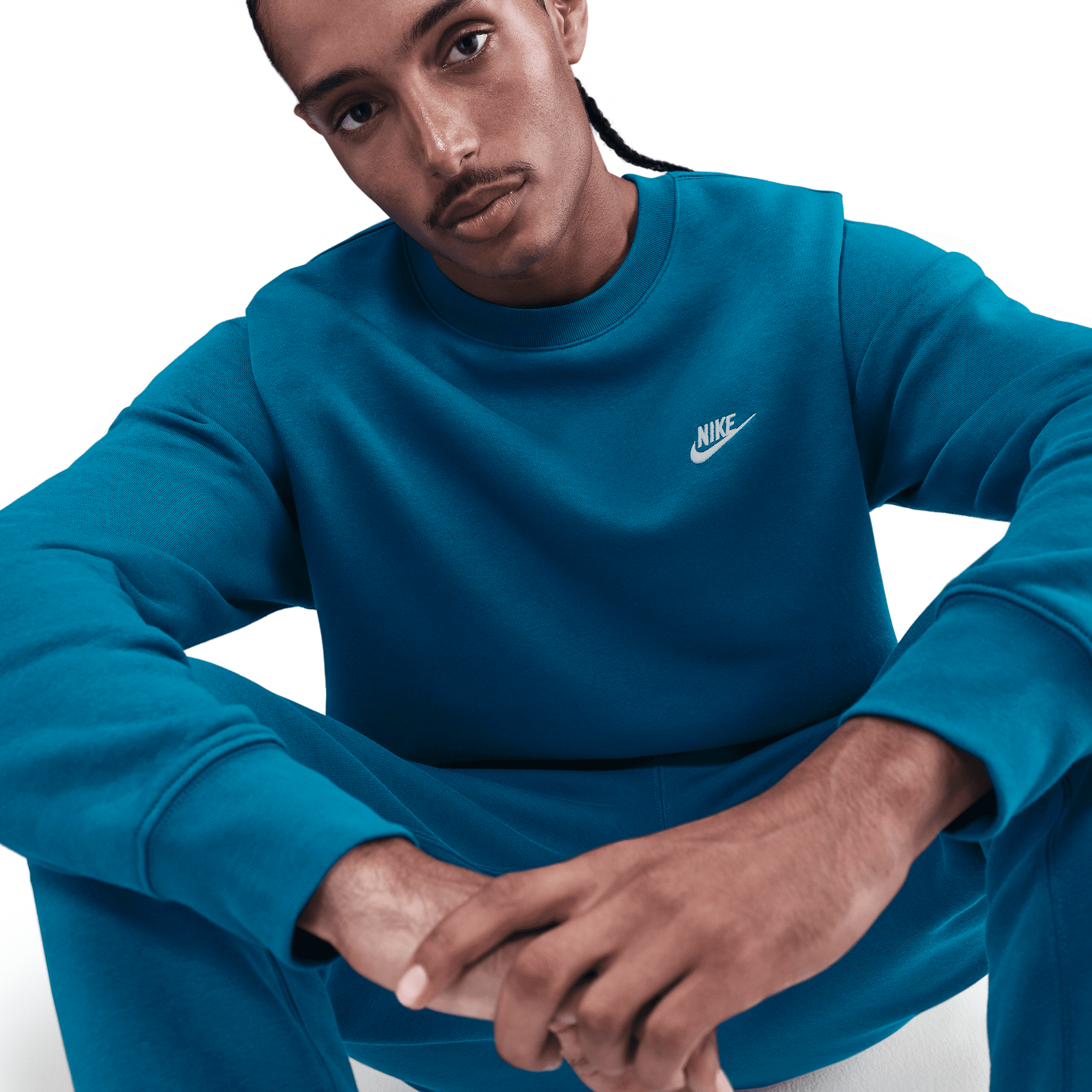 Nike NSW Club Crew Pullover - Green Abyss