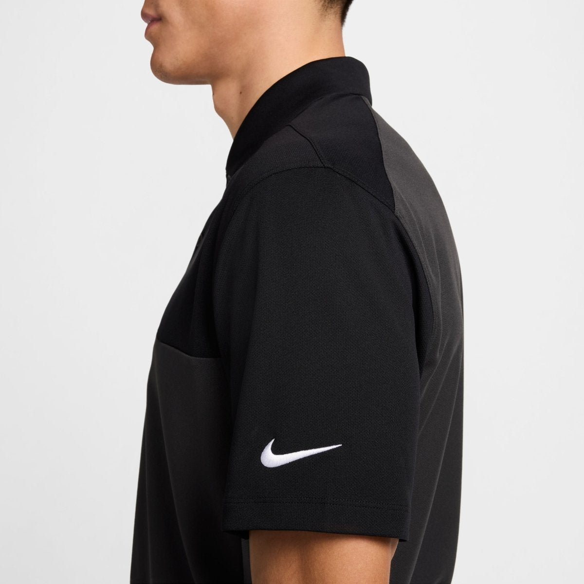 Nike Dri Fit Victory+ Mens Block Polo Shirt - Black / Iron Grey / Dark Smoke Grey / White - Nike Golf