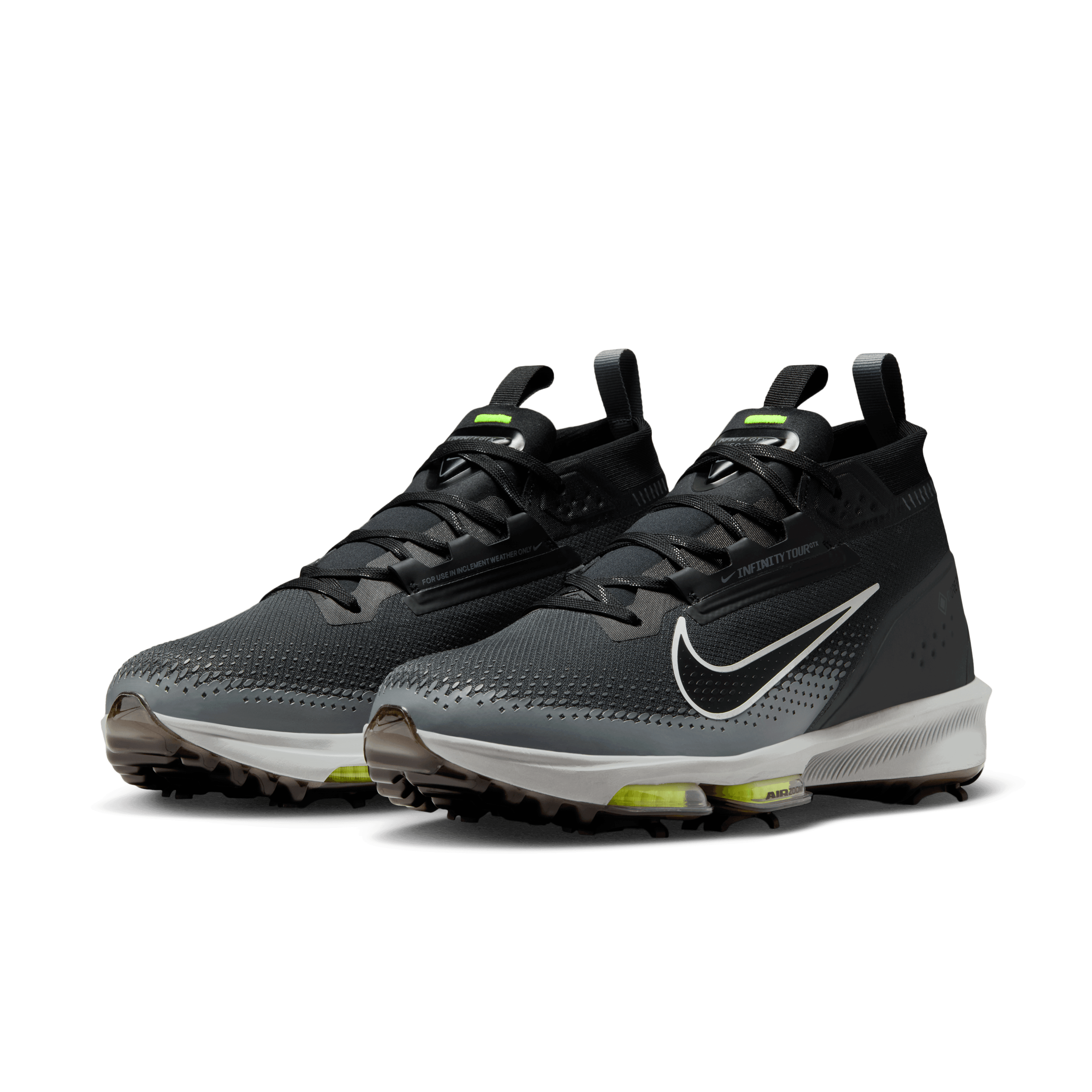 Nike Infinity Tour Next% 2 GTX Golf Shoes - Dark Smoke Grey/Black/Light Smoke Grey