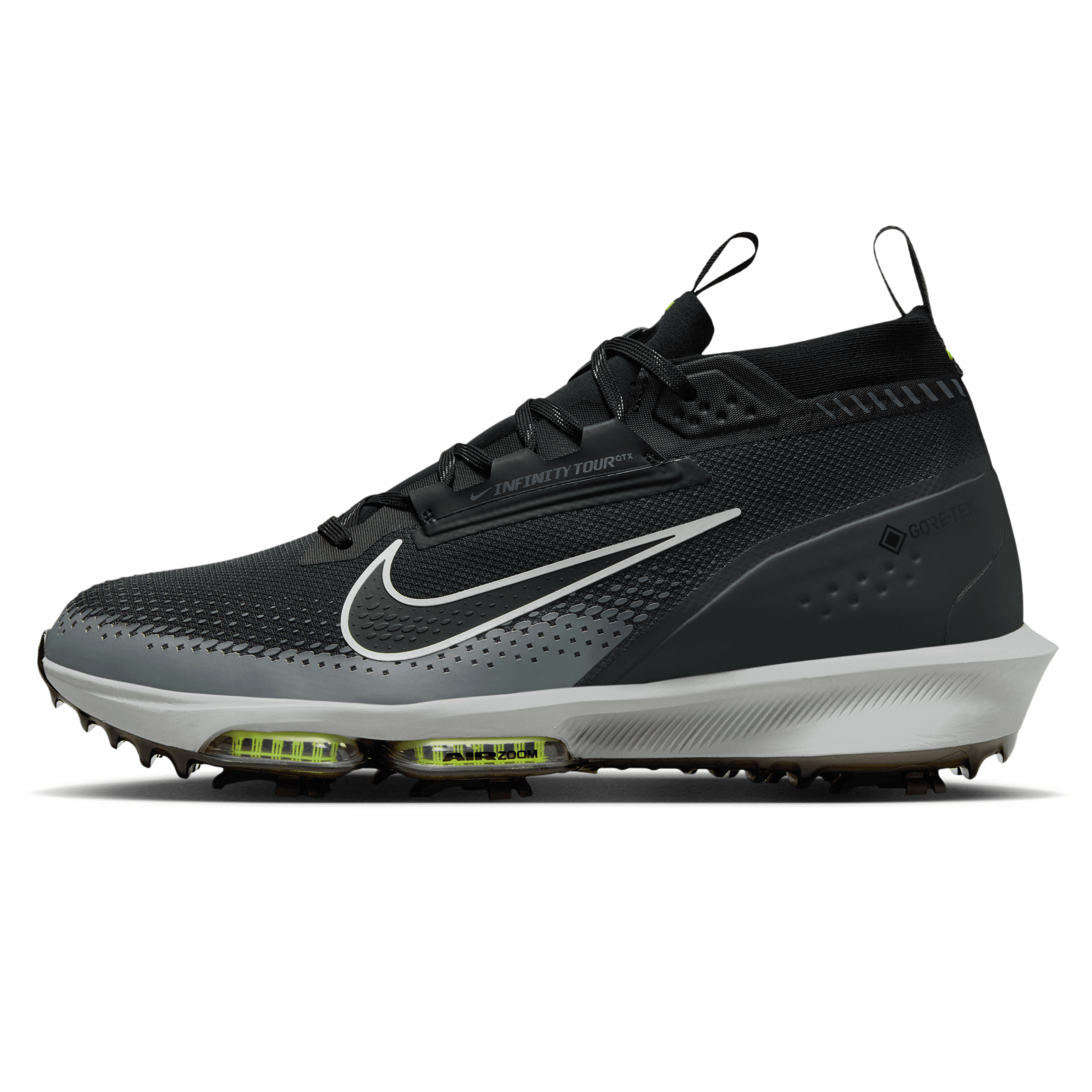 Nike Infinity Tour Next% 2 GTX Golf Shoes - Dark Smoke Grey/Black/Light Smoke Grey