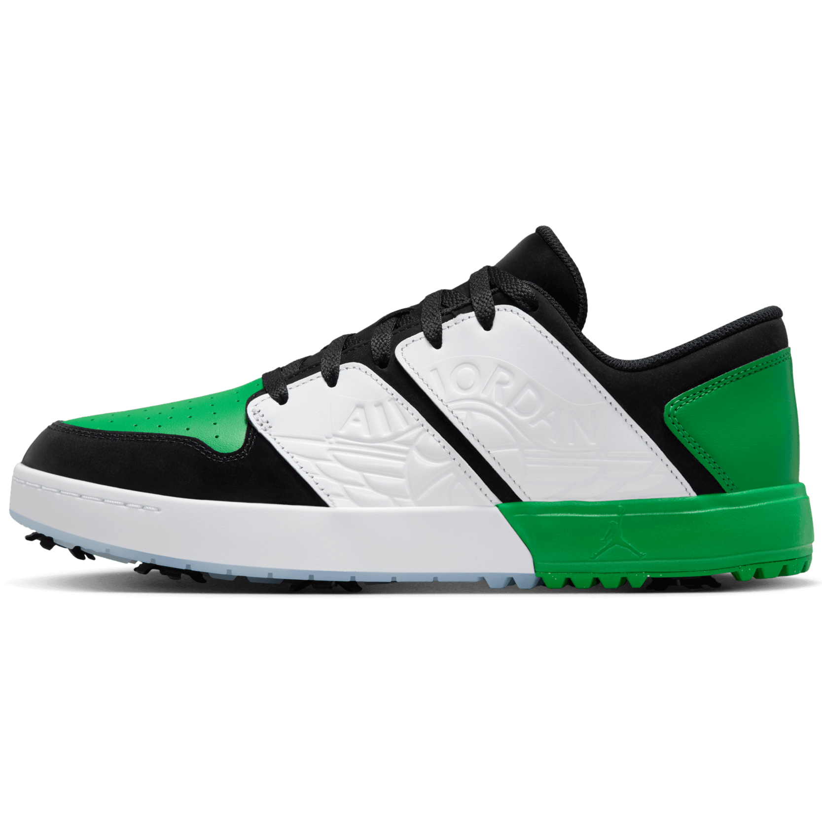 Nike Air Jordan 1 NU Retro Golf Shoes - Black/Lucky Green/White/Blue Tint