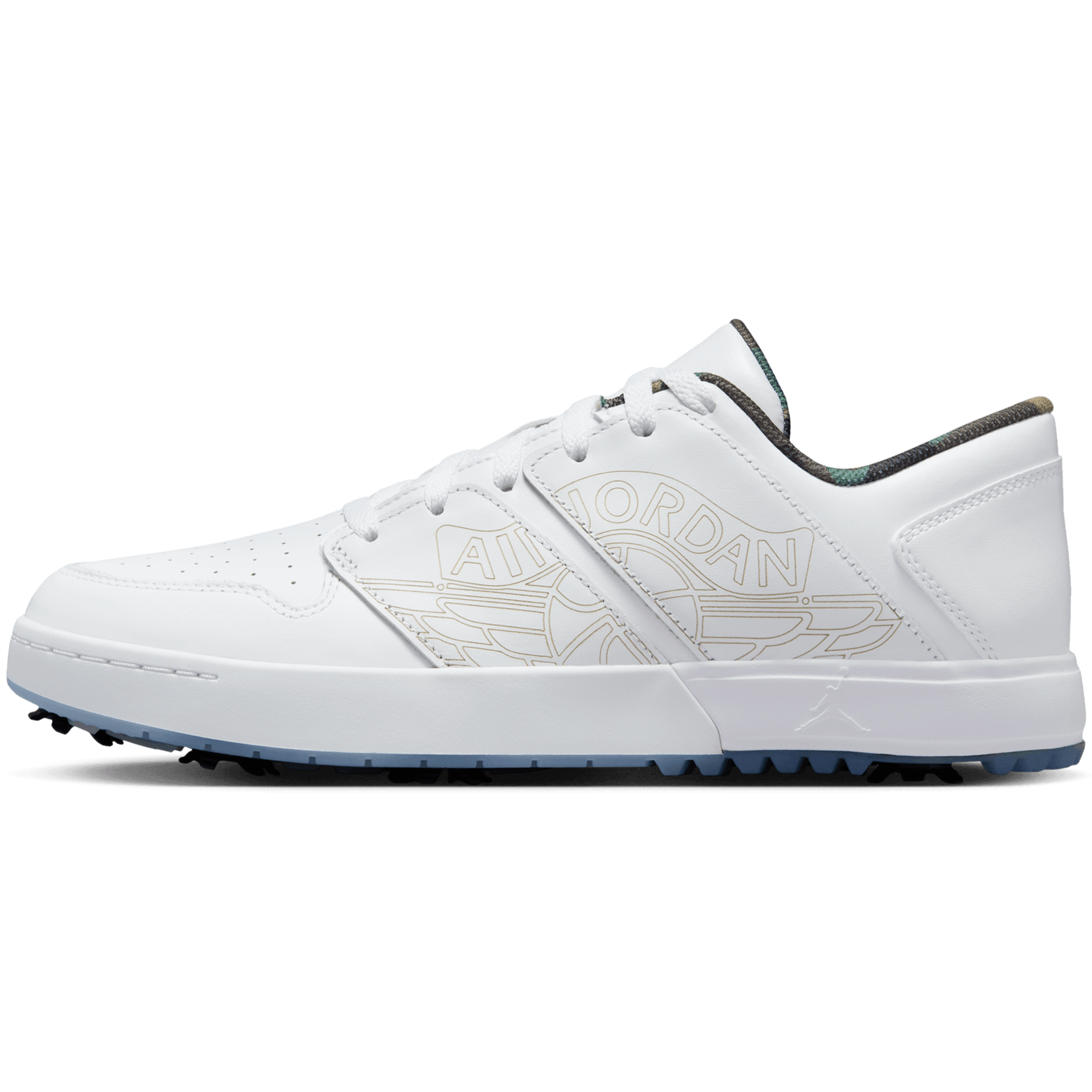 Nike Air Jordan 1 NU Retro Golf Shoes - White / White