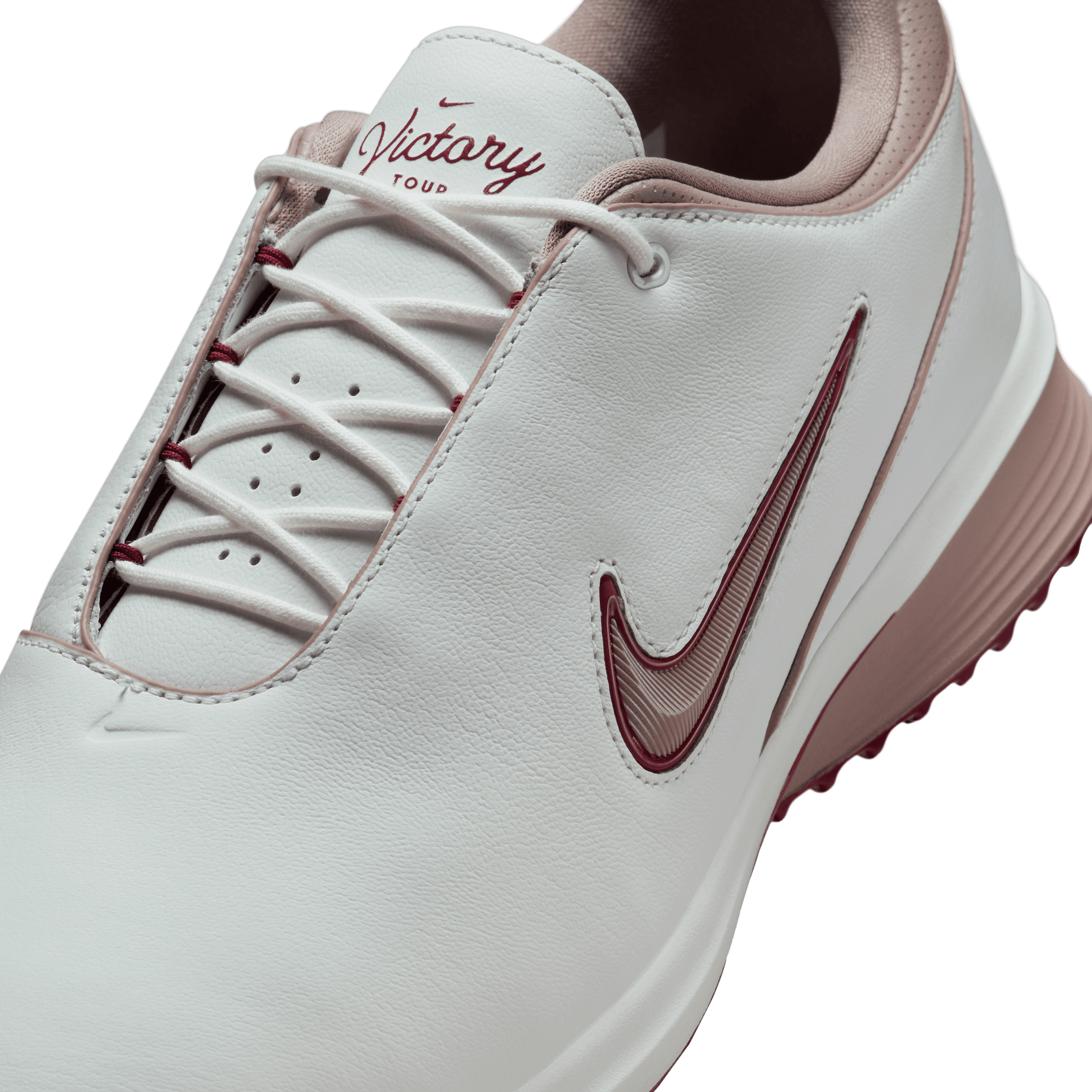Nike Victory Tour 4 Golf Shoe - Summit White / Taupe Grey / Black / Team Red