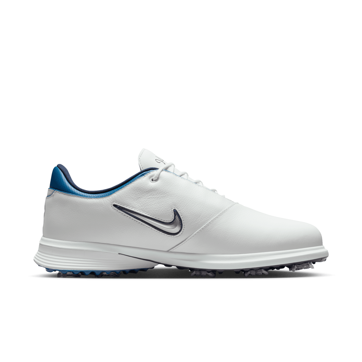 Nike Victory Tour 4 Golf Shoe - Summit White / Metallic Silver / Court Blue (OWN USE) - Nike Golf
