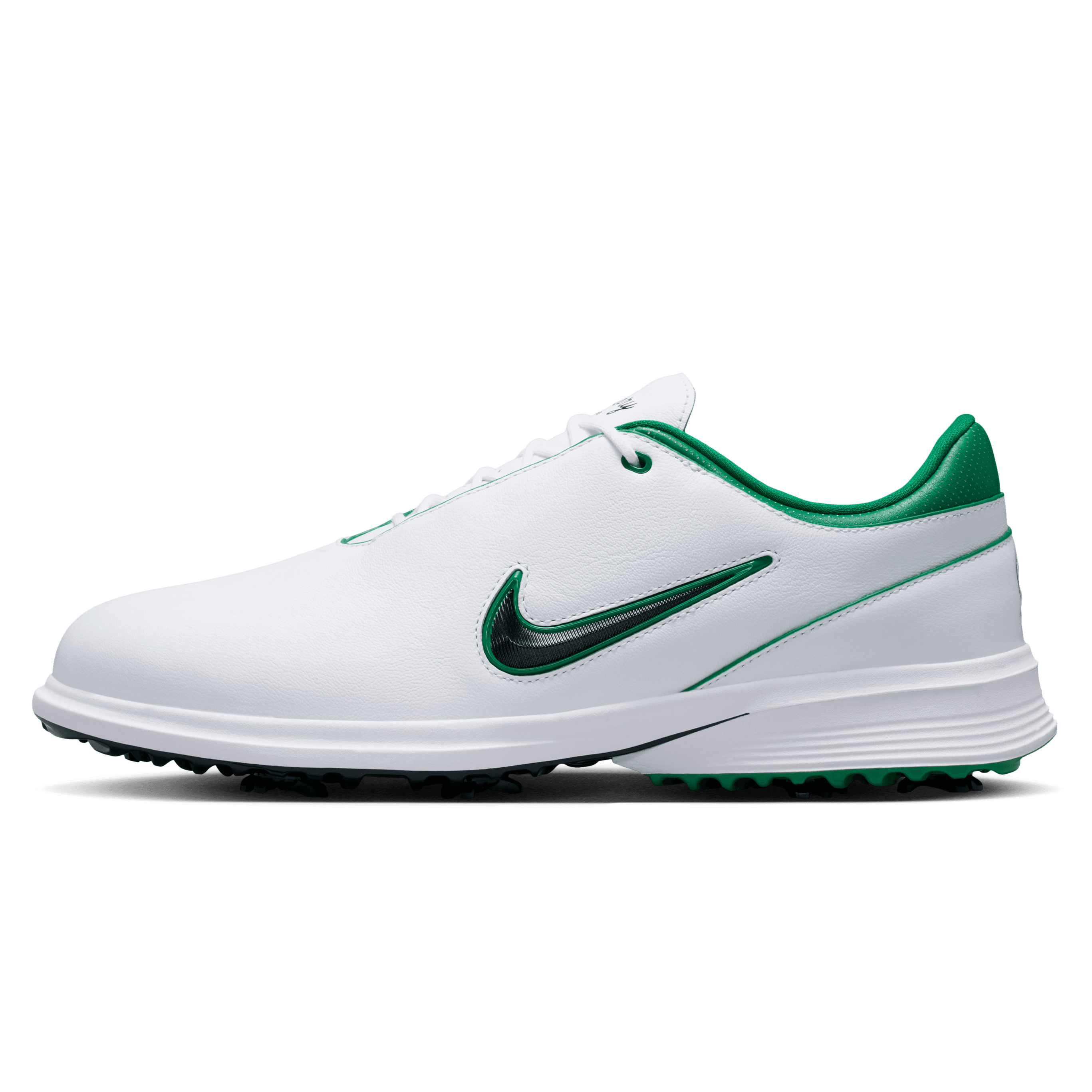 Nike Victory Tour 4 Shoe in white with green trim
