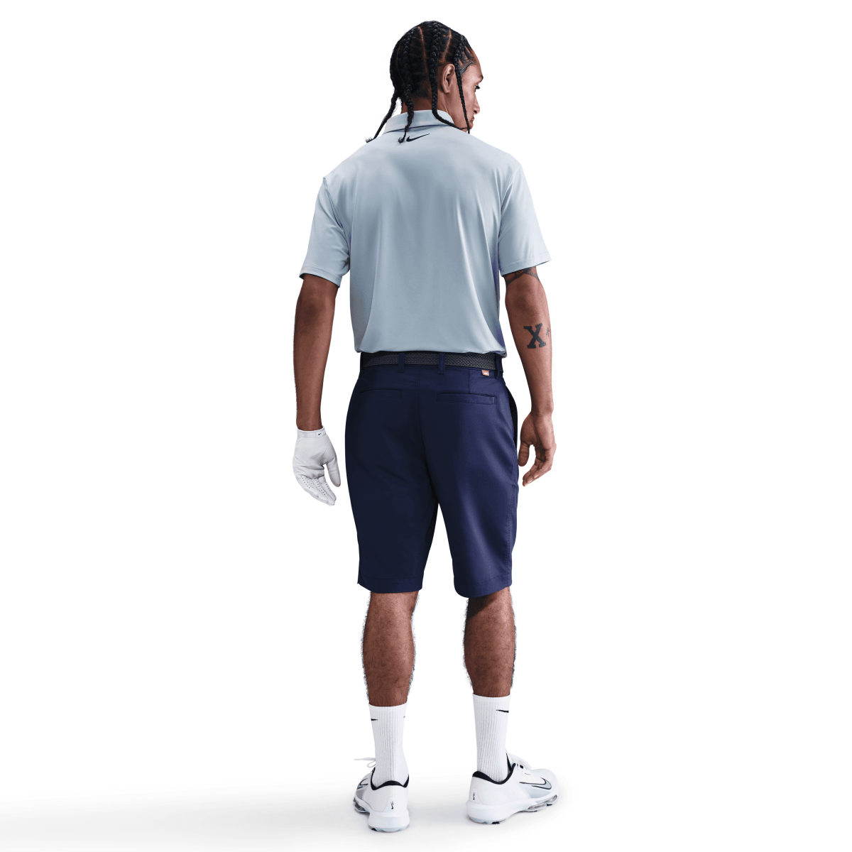 Nike Dri Fit Tour Solid Polo - Light Armoury Blue / Black - Nike Golf