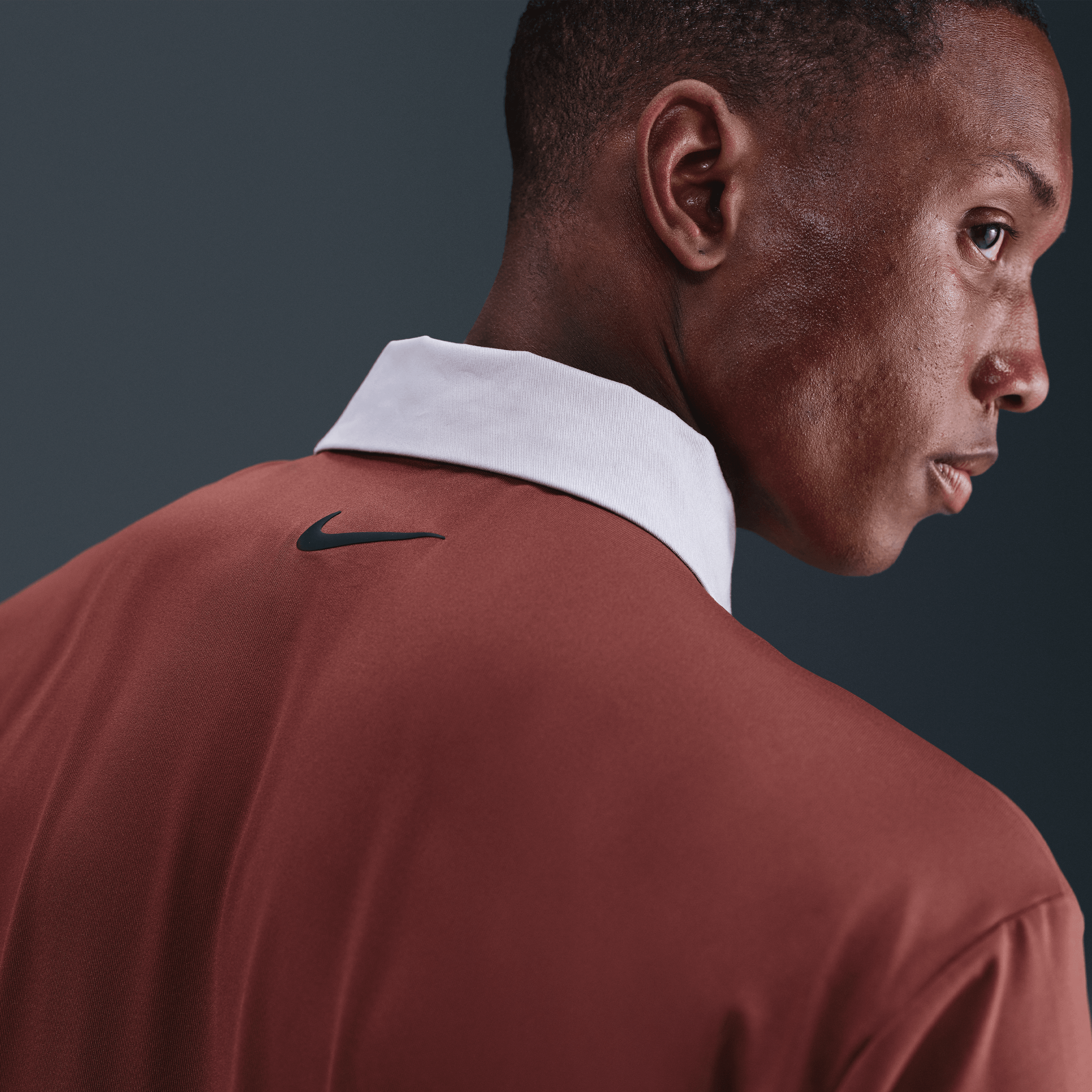 Nike Dri Fit Contrast Mens Golf Polo Shirt - Dark Pony / College Grey