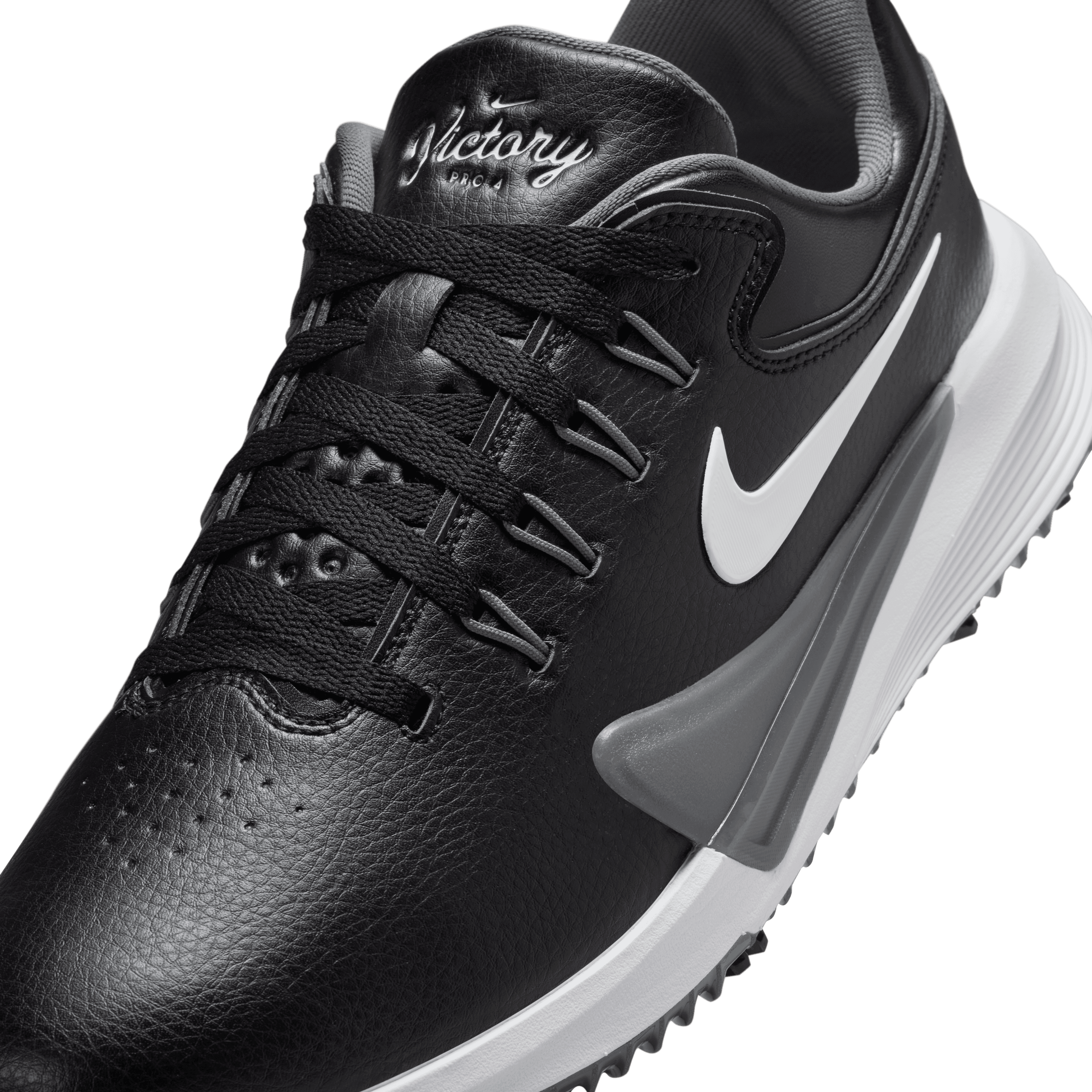 Nike Victory Pro 4 Golf Shoe - Black / White / Iron Grey