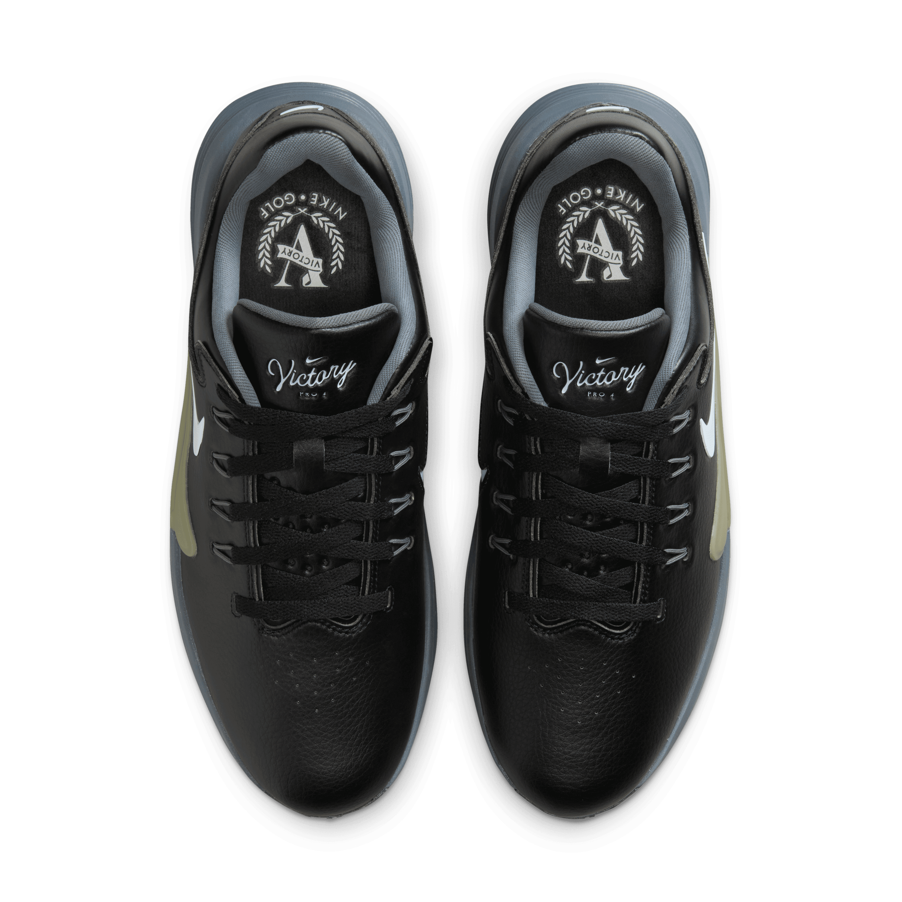 Nike Victory Pro 4 Golf Shoe - Black / White / Dusty Olive