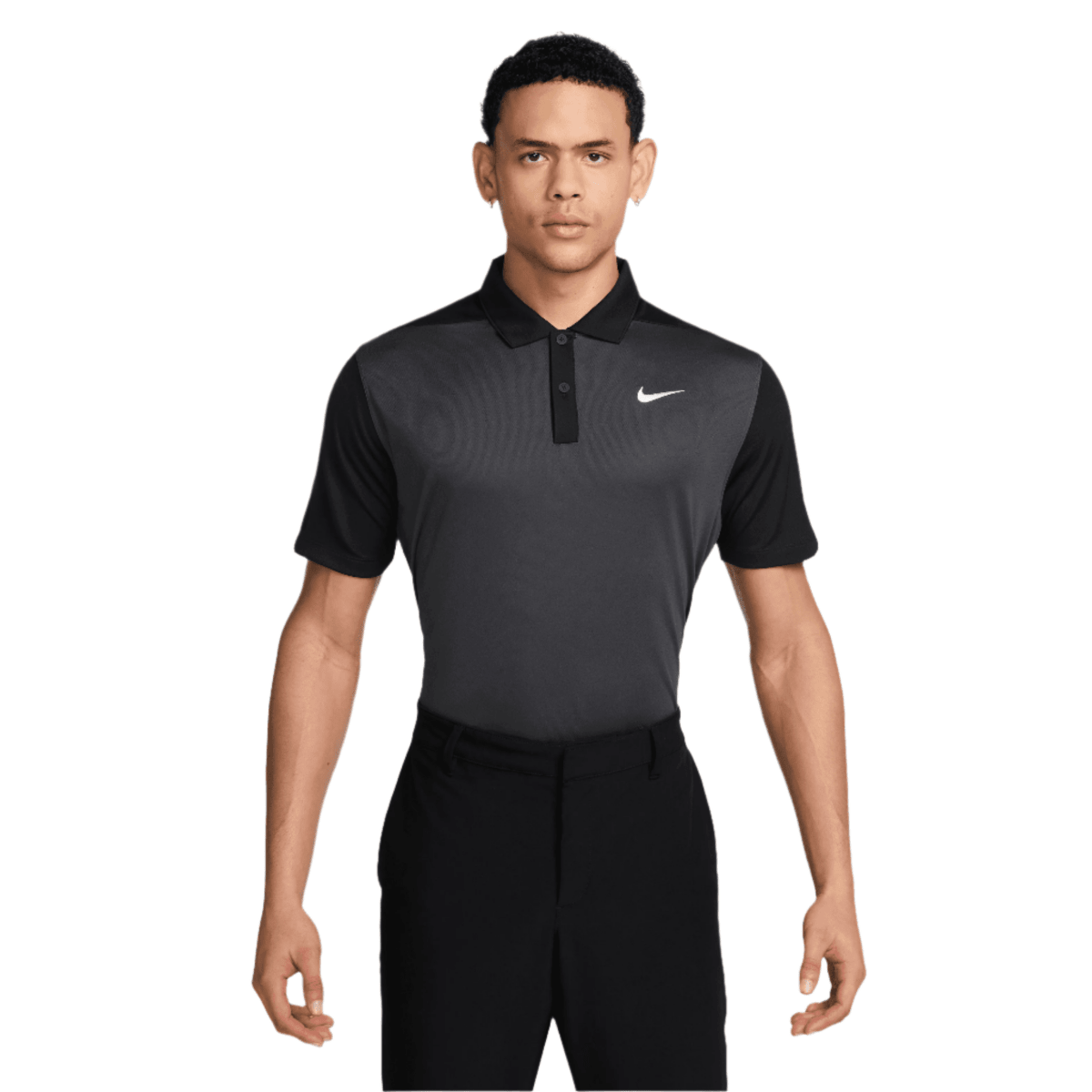 Nike Dri - Fit Victory+ Mens Blocked Polo Shirt - Black - Nike Golf