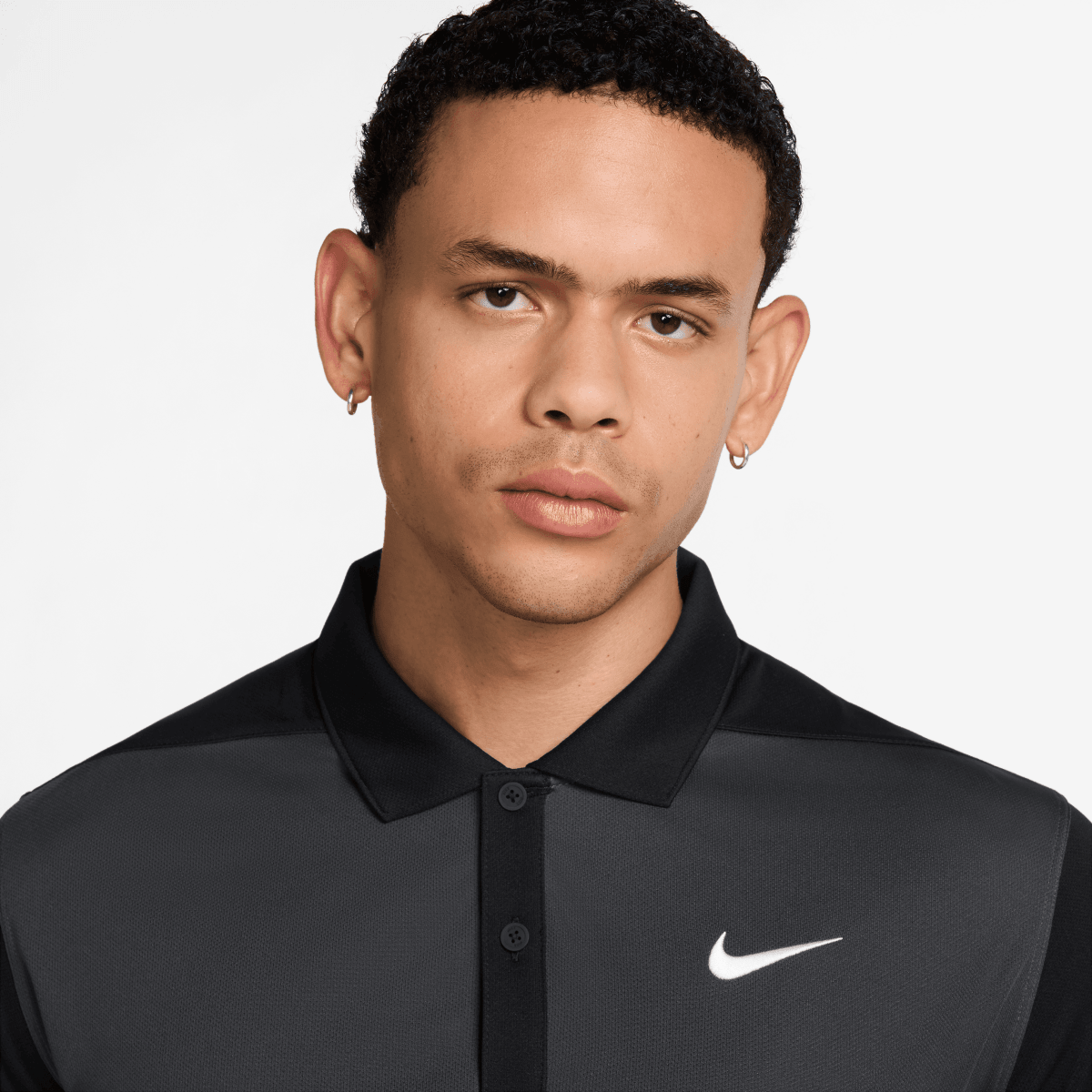 Nike Dri - Fit Victory+ Mens Blocked Polo Shirt - Black - Nike Golf