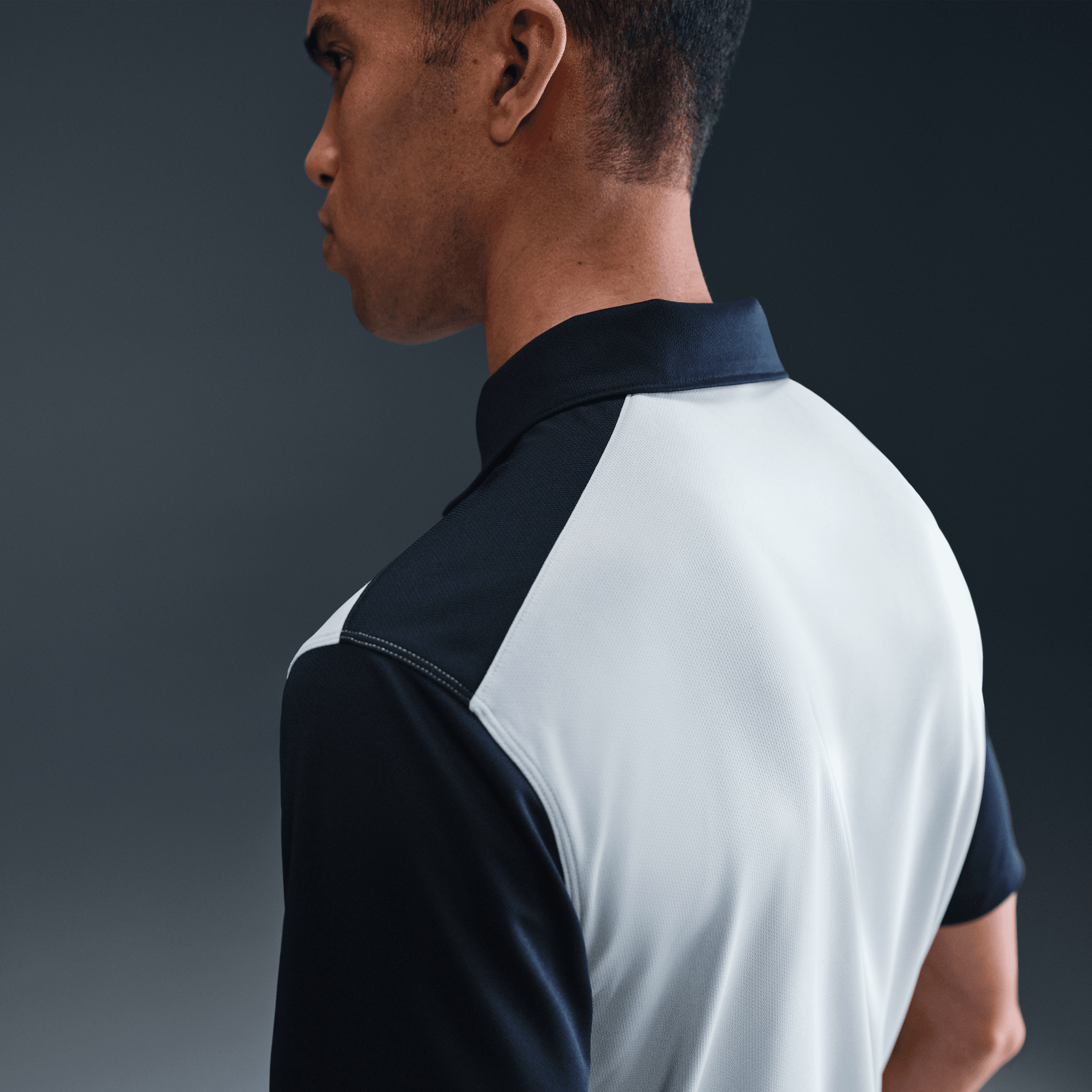 Nike Dri-Fit Victory+ Mens Blocked Polo Shirt - Light Armoury Blue / Collegiate Navy