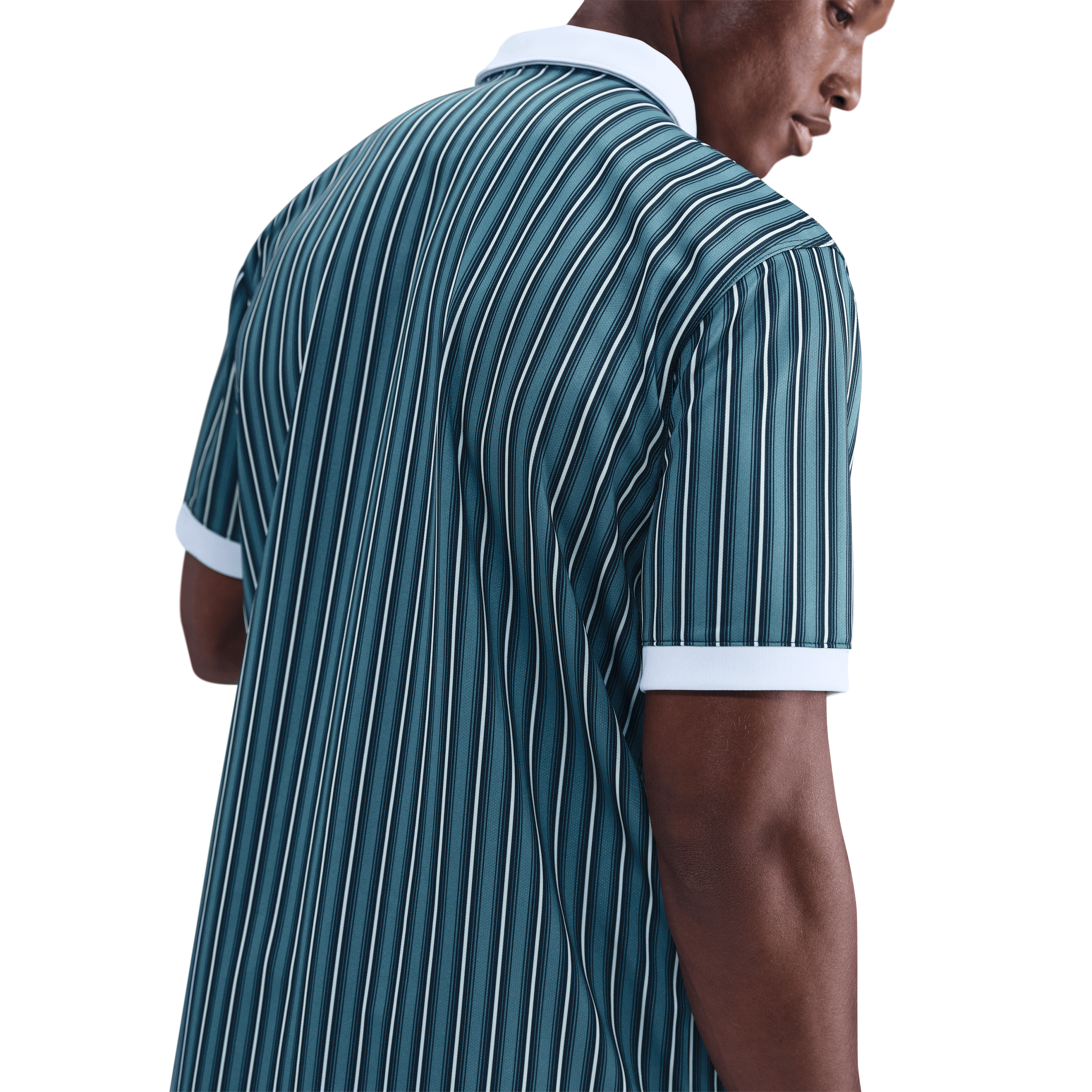 Nike Dri-Fit Victory+ Mens Polo Shirt - Smokey Blue / Pure Platinum