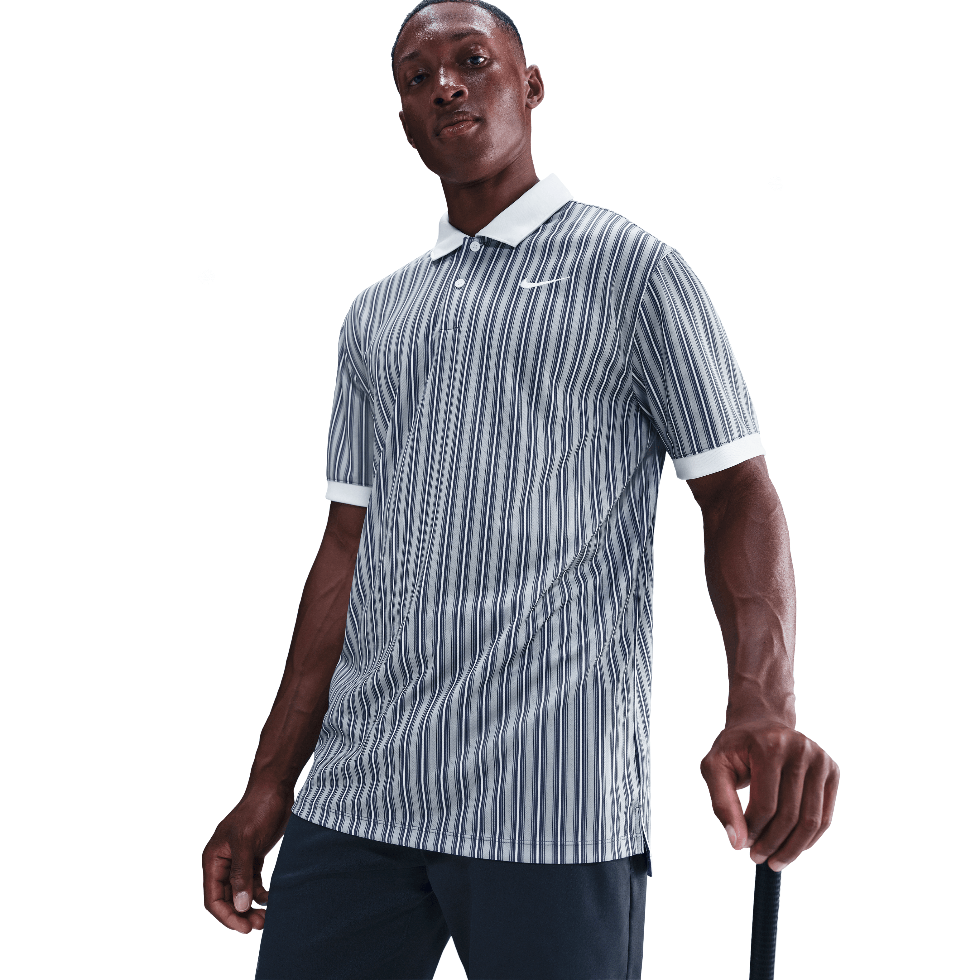 Nike Dri-Fit Victory+ Mens Polo Shirt - Wolf Grey / White