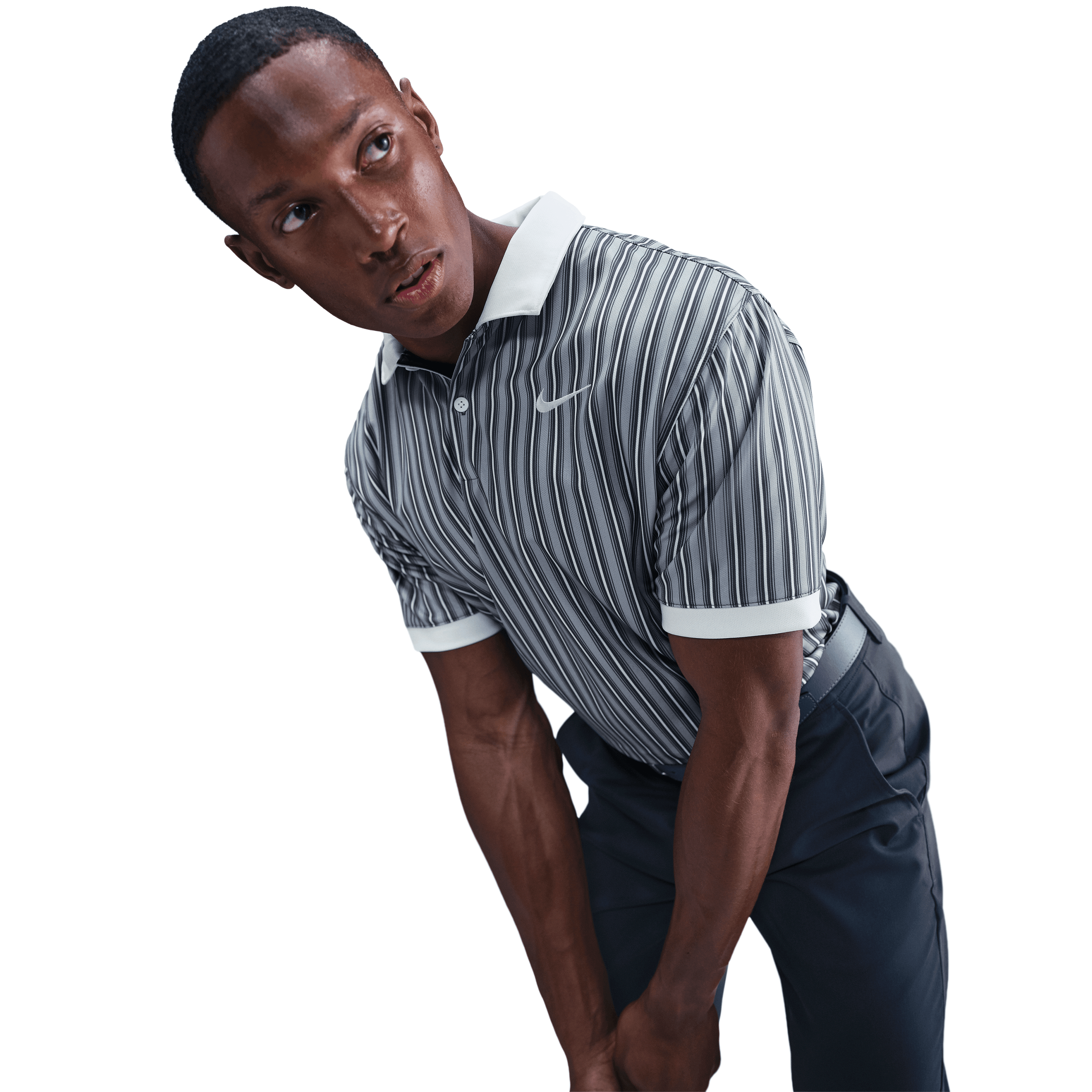 Nike Dri-Fit Victory+ Mens Polo Shirt - Wolf Grey / White