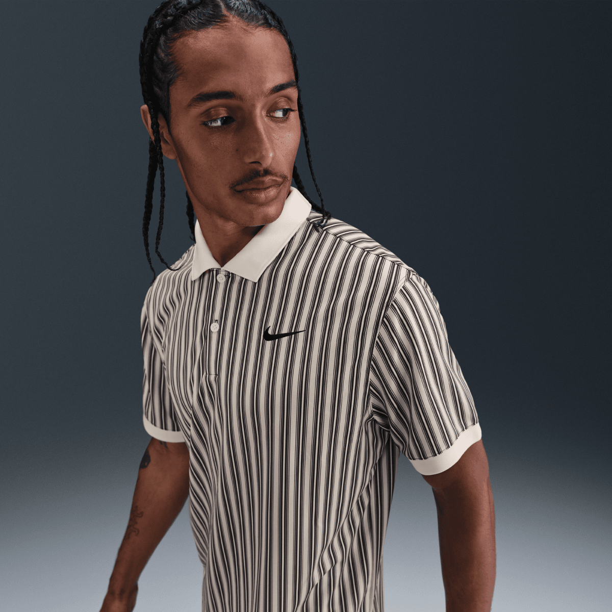 Nike Dri - Fit Victory+ Mens Polo Shirt - Light Orewood Brown/Pale Ivory/Black - Nike Golf