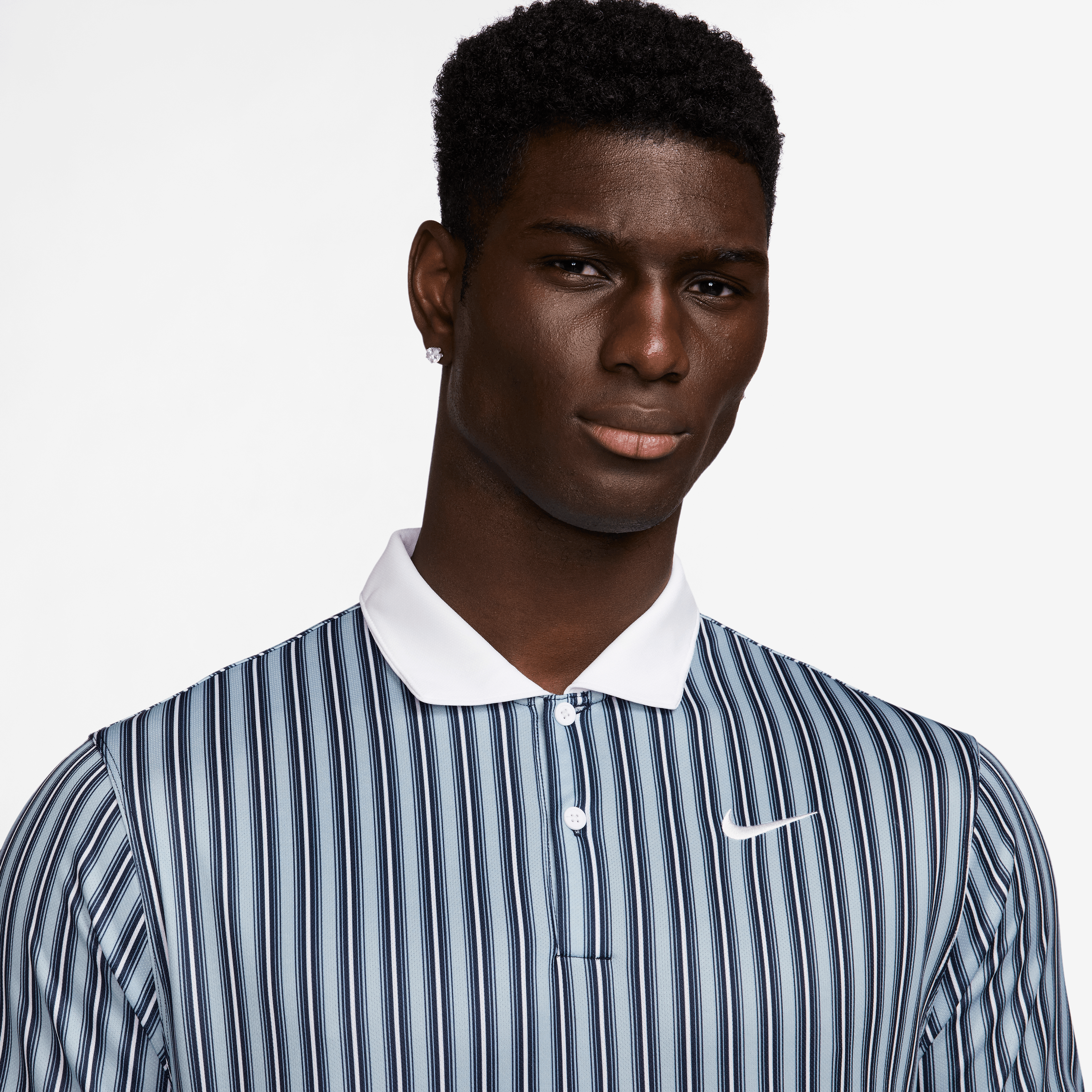 Nike Dri-Fit Victory+ Mens Polo Shirt - Light Armoury Blue / White