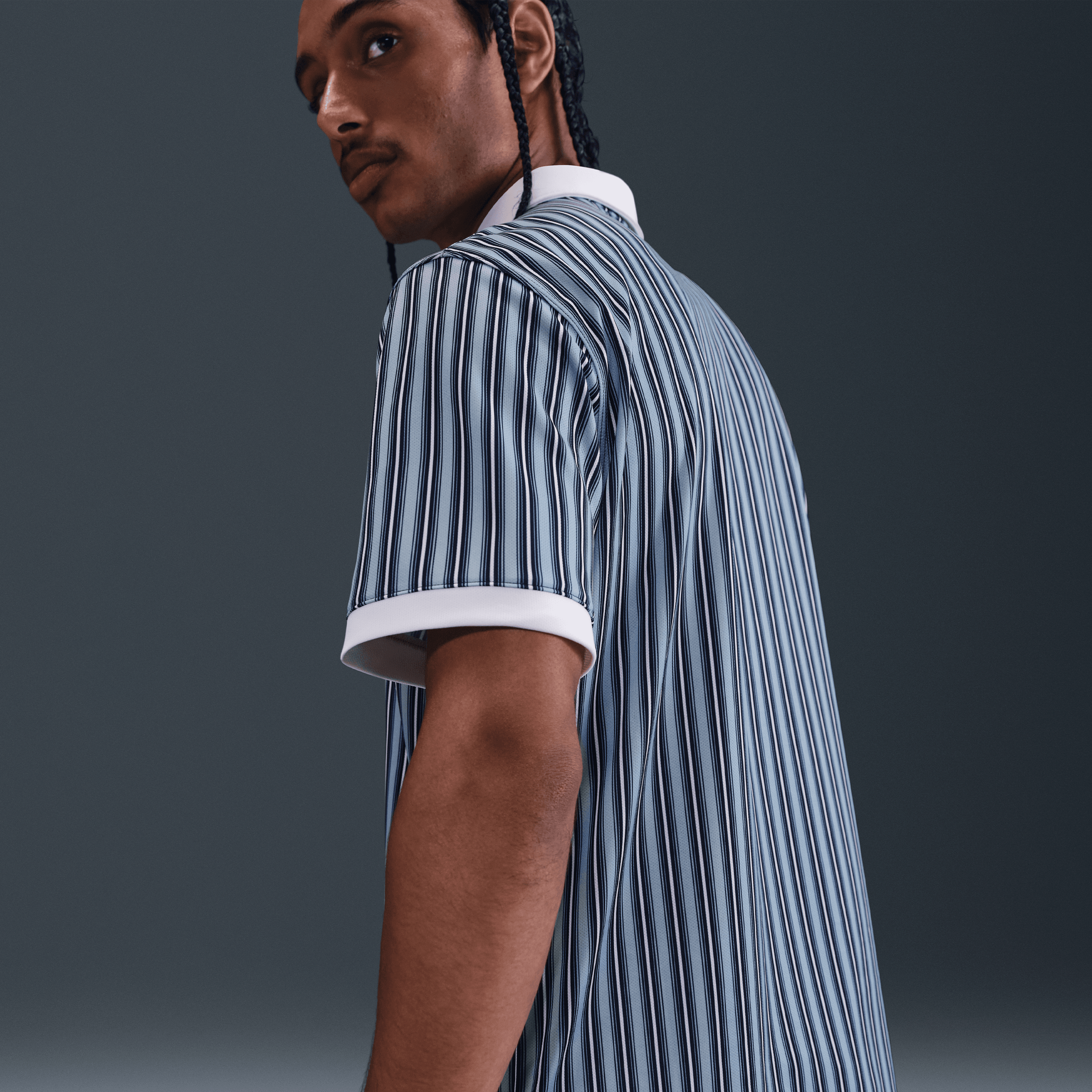 Nike Dri-Fit Victory+ Mens Polo Shirt - Light Armoury Blue / White