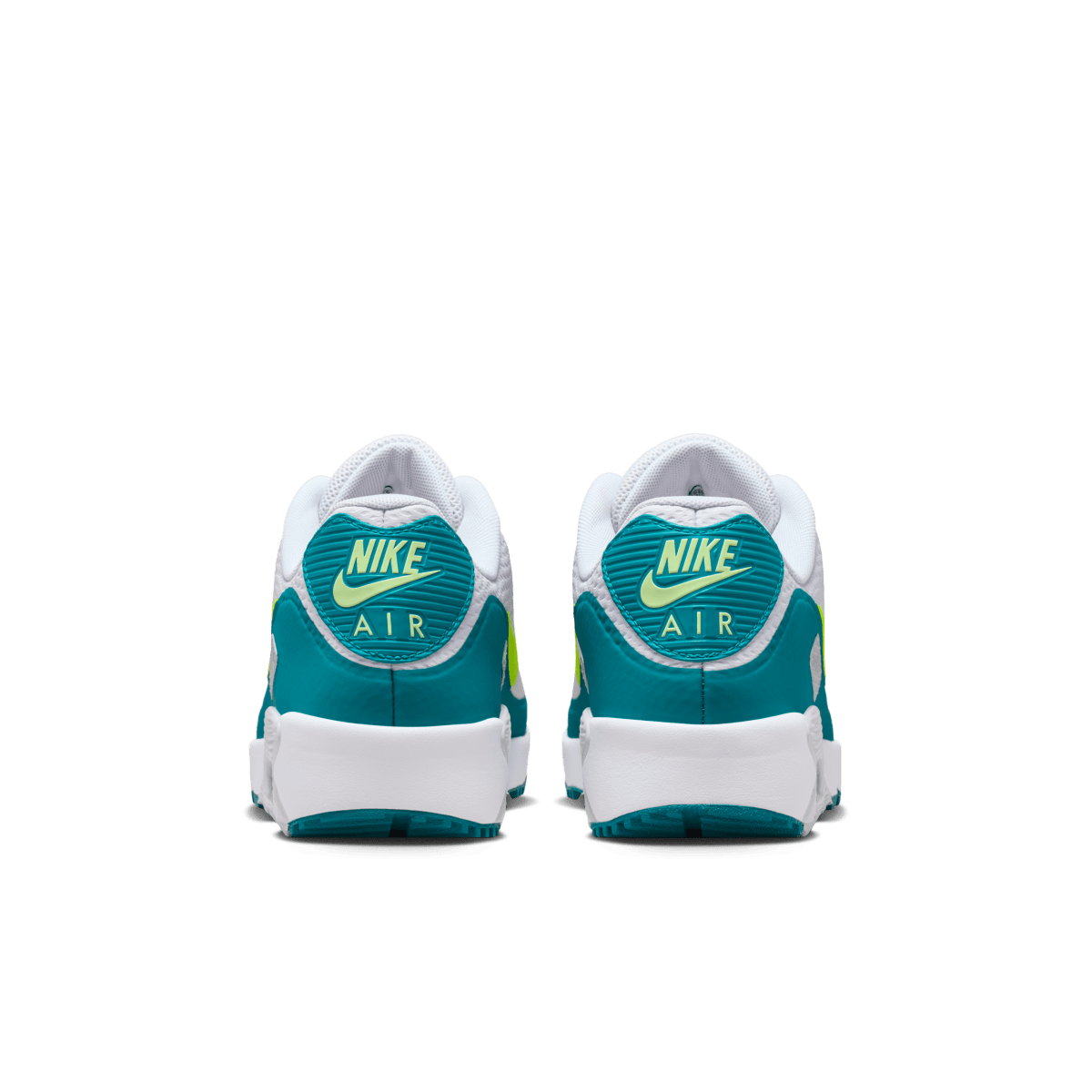 Nike Air Max 90G Spikeless Golf Shoe - White / Volt - Bright Spruce - Nike Golf