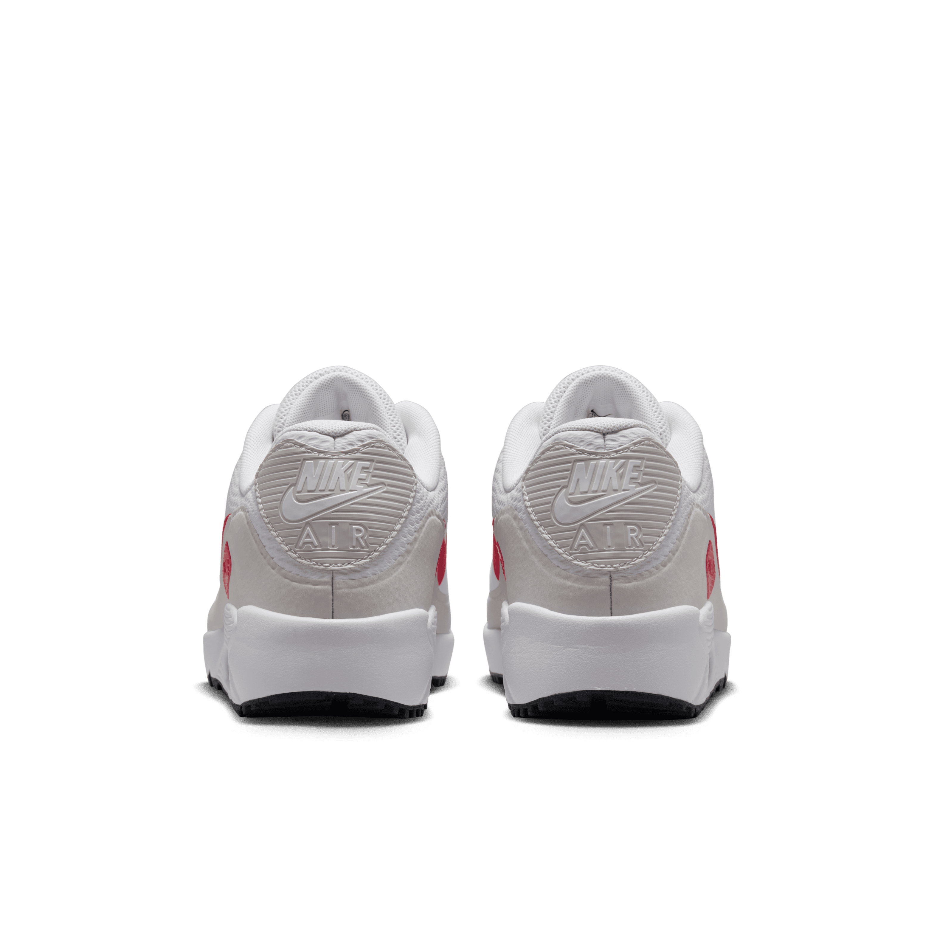 Nike Air Max 90G Spikeless Golf Shoe - White / Fire Red / Light Orewood Brown
