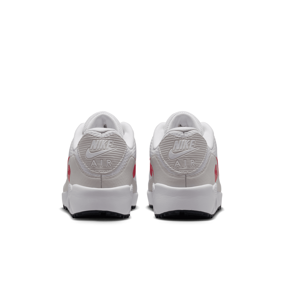 Nike Air Max 90G Spikeless Golf Shoe - White / Fire Red / Light Orewood Brown - Nike Golf