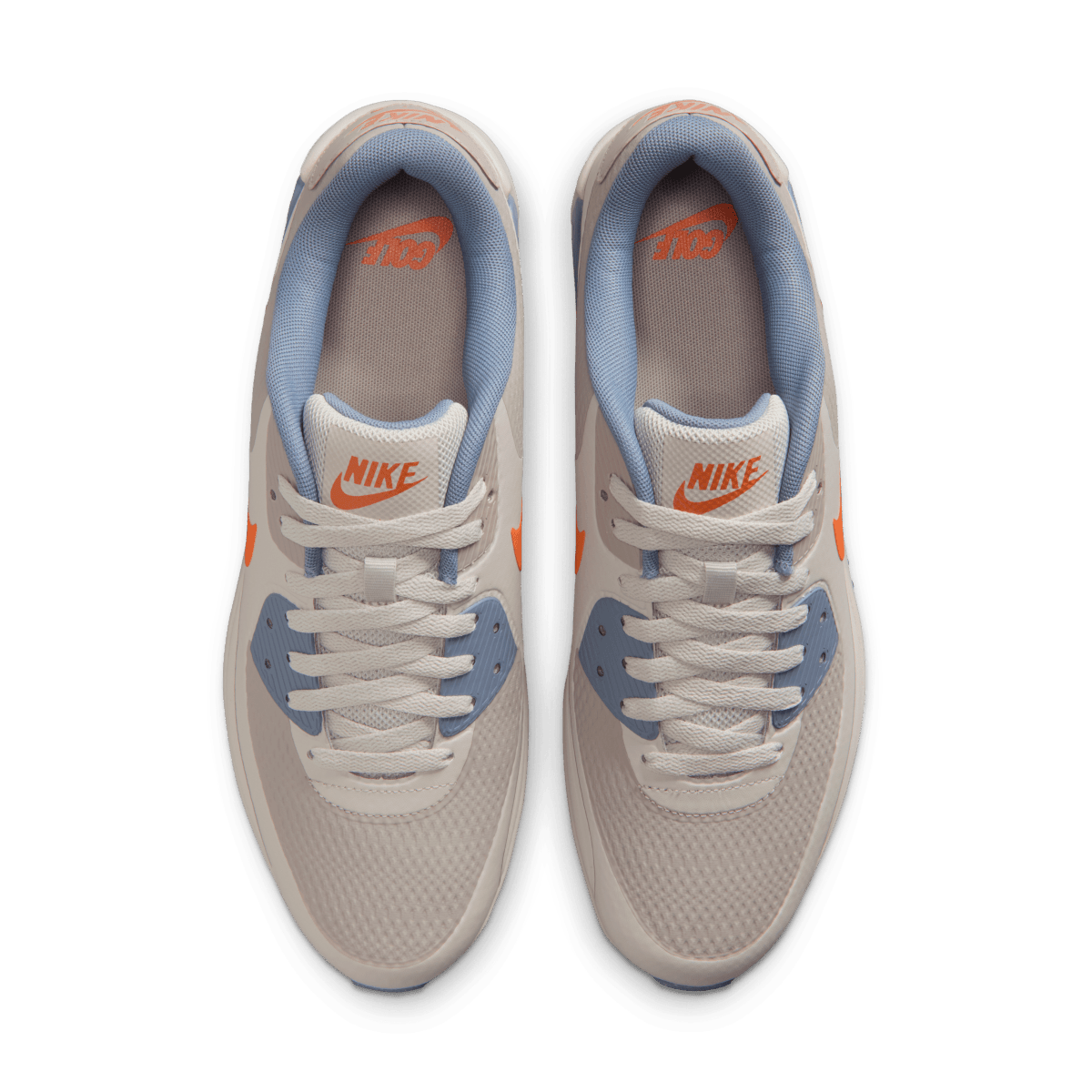 Nike Air Max 90G Spikeless Golf Shoe - Moon Particle / Safety Orange / Light Bone - Nike Golf