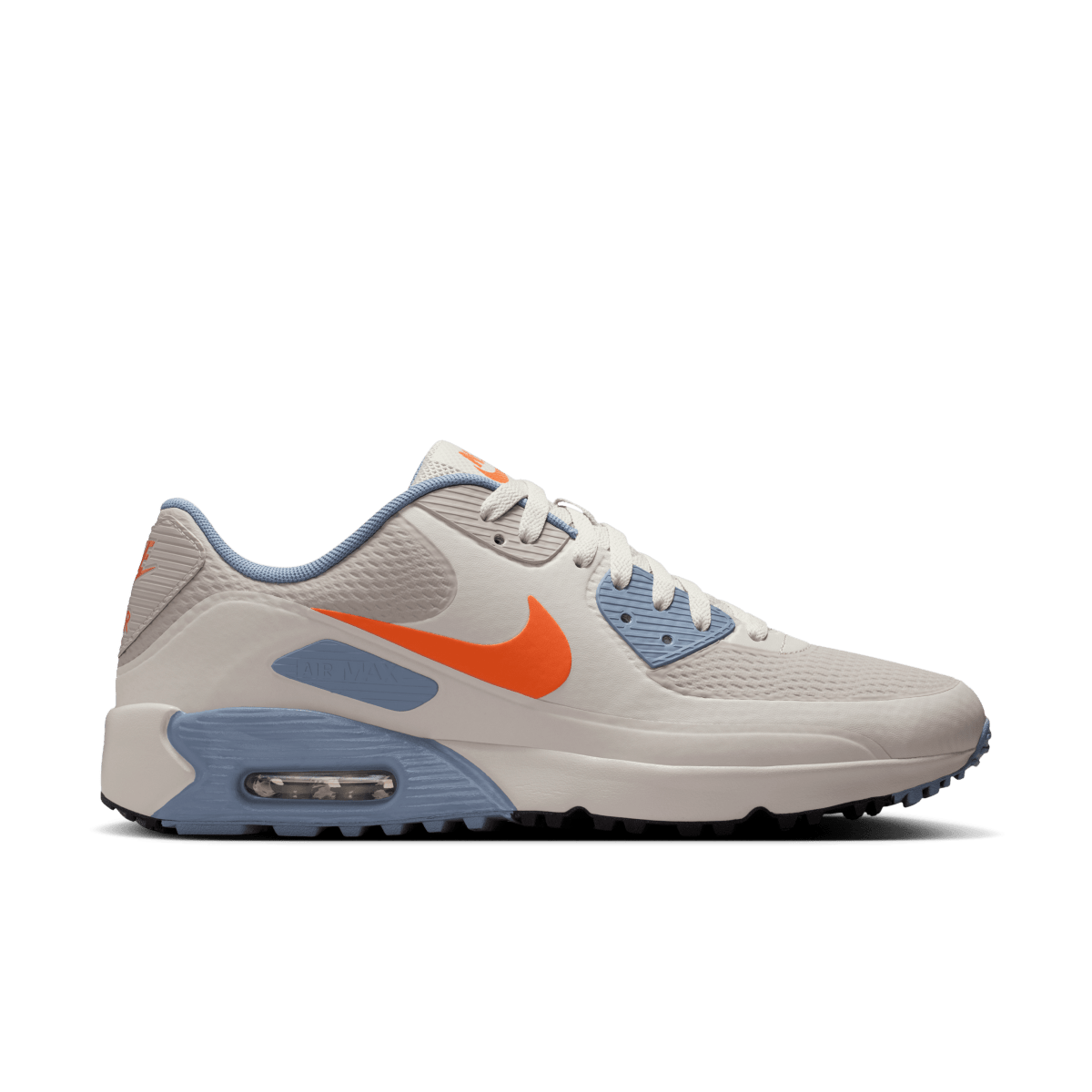 Nike Air Max 90G Spikeless Golf Shoe - Moon Particle / Safety Orange / Light Bone - Nike Golf