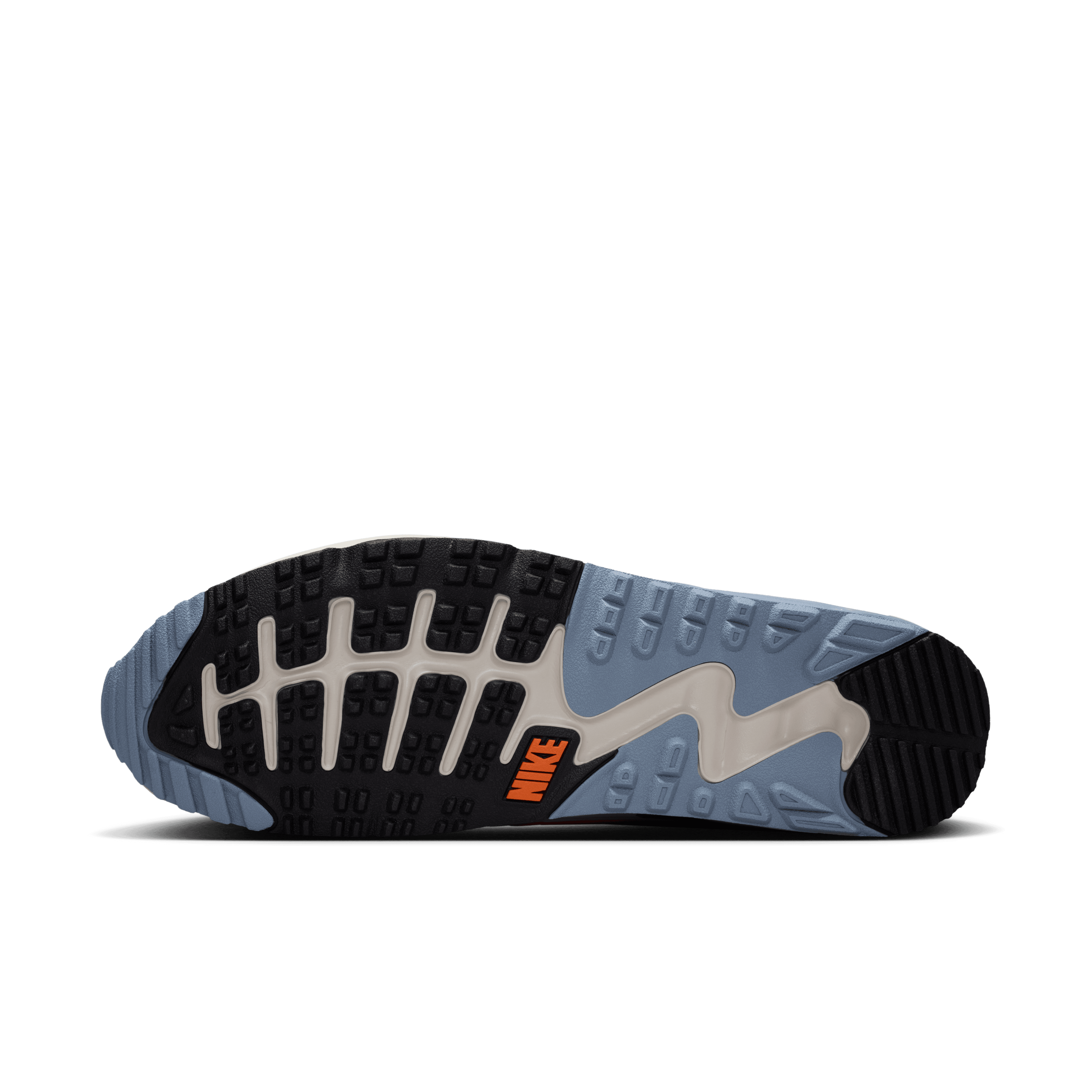 Nike Air Max 90G Spikeless Golf Shoe - Moon Particle / Safety Orange / Light Bone