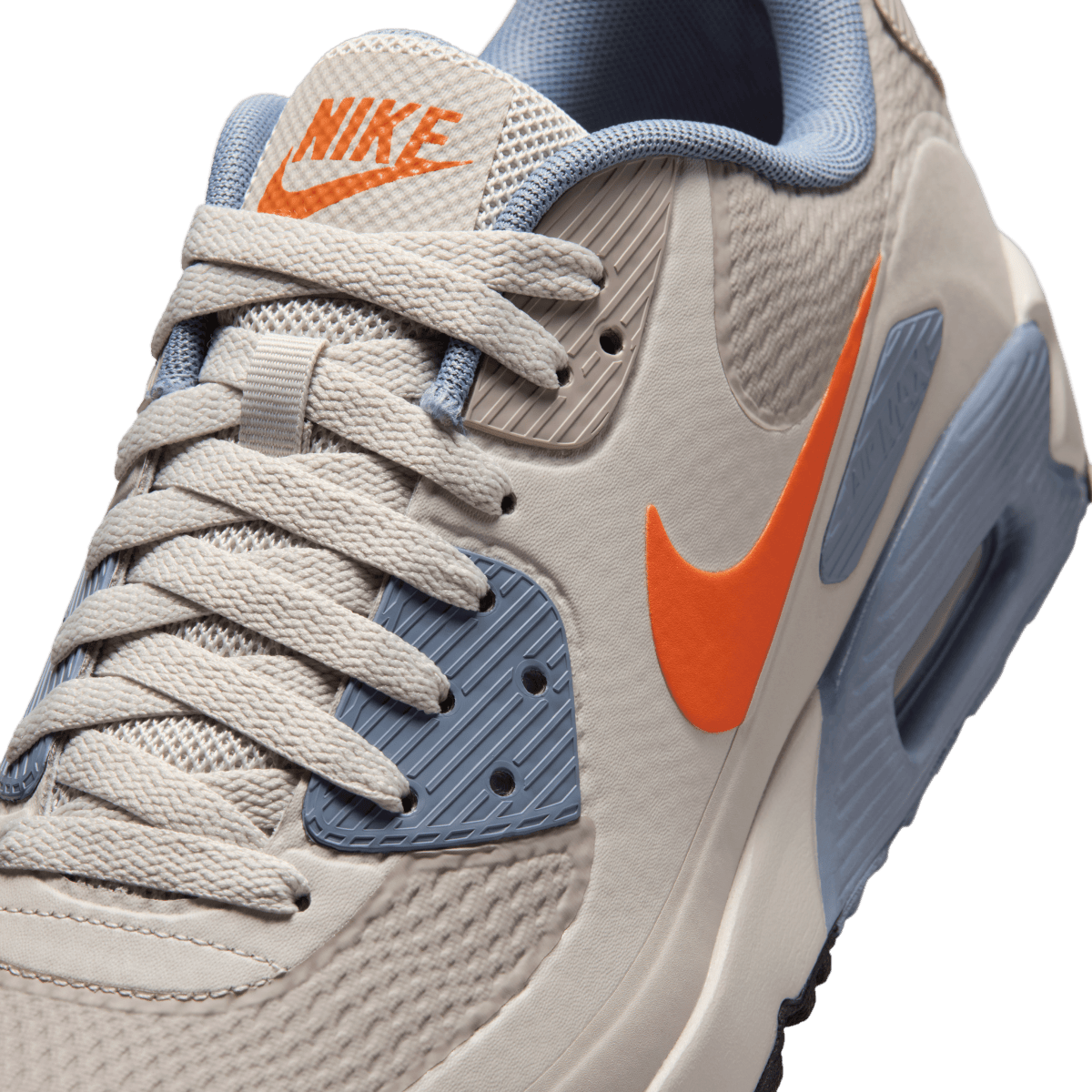 Nike Air Max 90G Spikeless Golf Shoe - Moon Particle / Safety Orange / Light Bone - Nike Golf