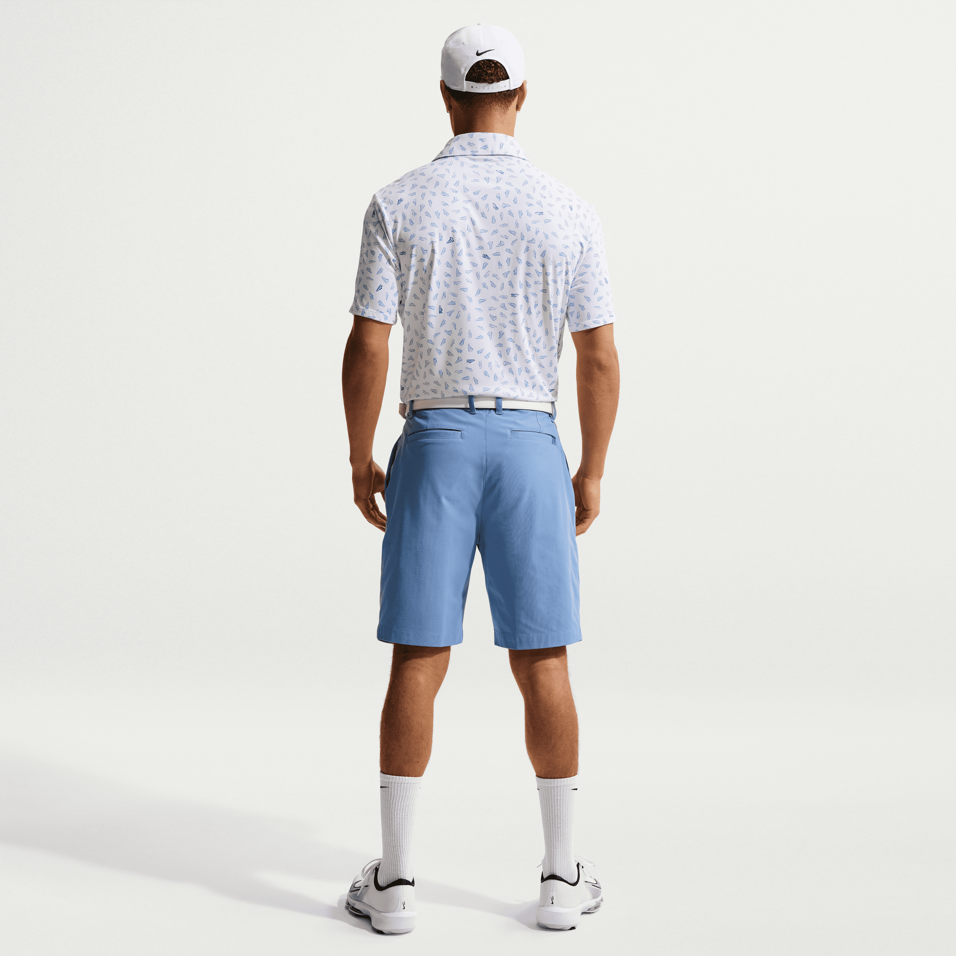 Nike Par 5 Shoe Print Dri Fit Mens Golf Polo Shirt