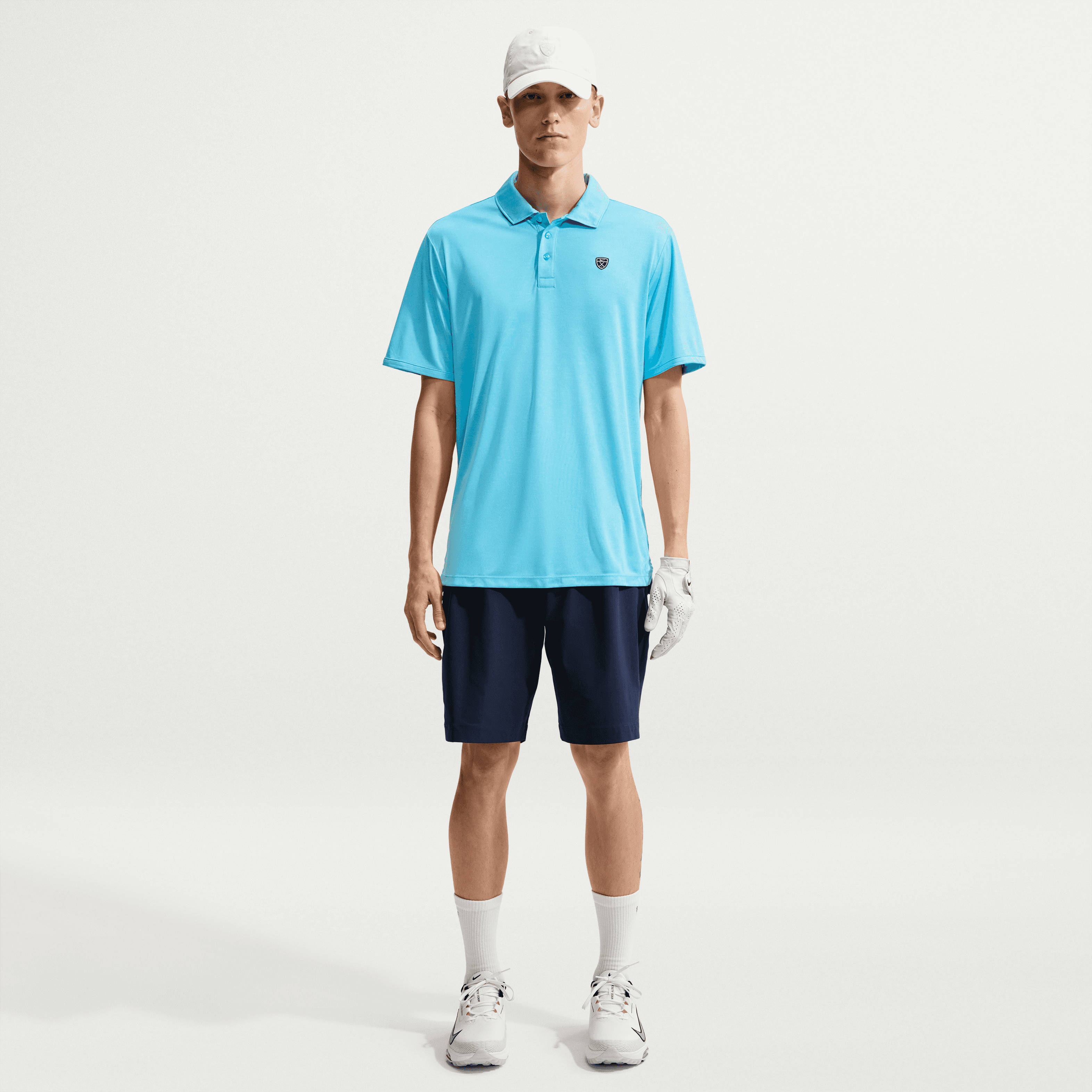 Nike Dri-Fit Par 5 Solid Mens Golf Polo Shirt - Blue