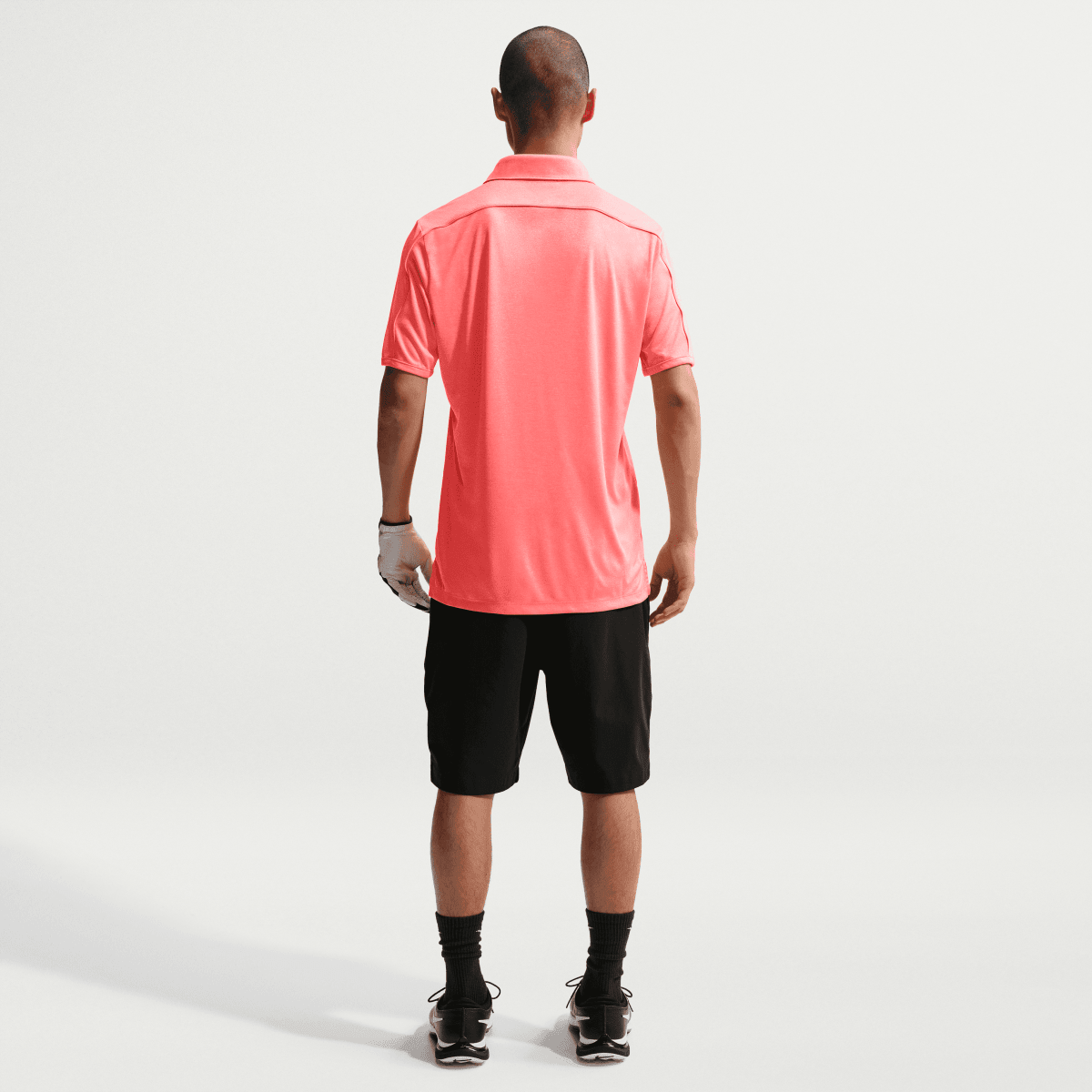 Nike Dri - Fit Par 5 Heather Mens Golf Polo Shirt - Hot Lava - Nike Golf
