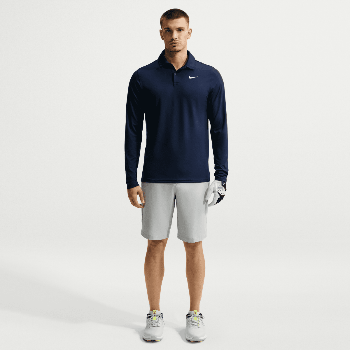 Nike Dri-FIT Velocity Men's Long Sleeve Golf Polo - College Navy - Nike Golf