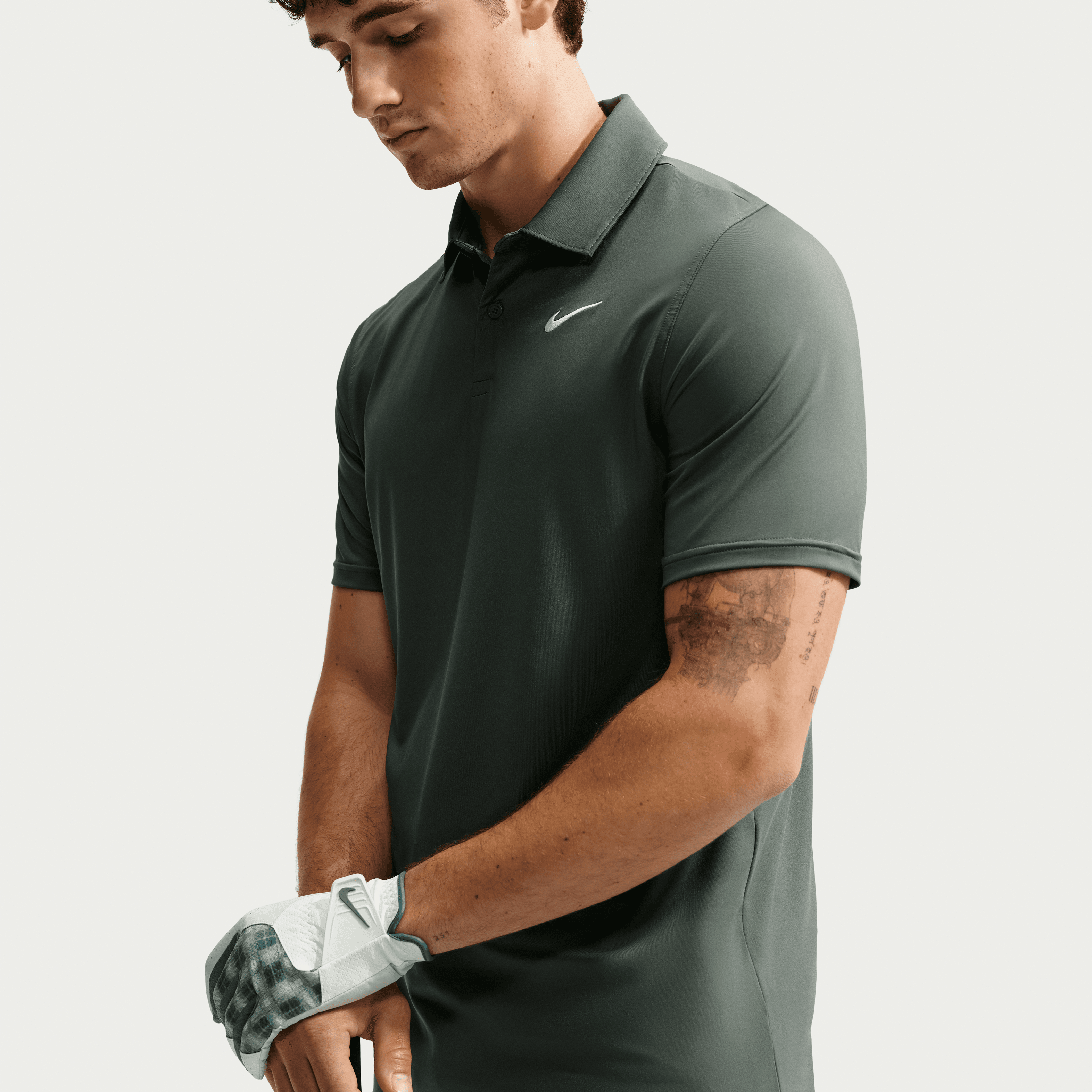 Nike Golf Velocity Dri-FIT Golf Polo Mens Polo Shirt - Camo Green / White