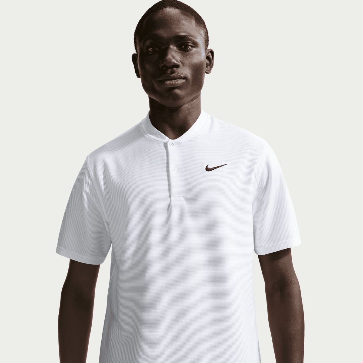 Nike Dri - Fit Velocity Blade Mens Golf Polo Shirt - White - Nike Golf