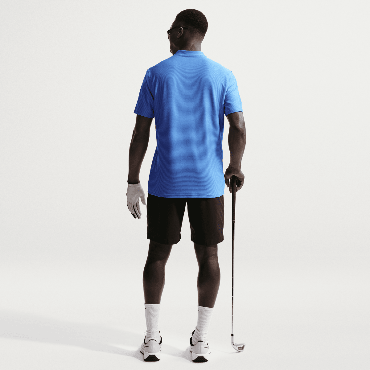Nike Dri - Fit Velocity Blade Mens Golf Polo Shirt - Pacific Blue / White - Nike Golf