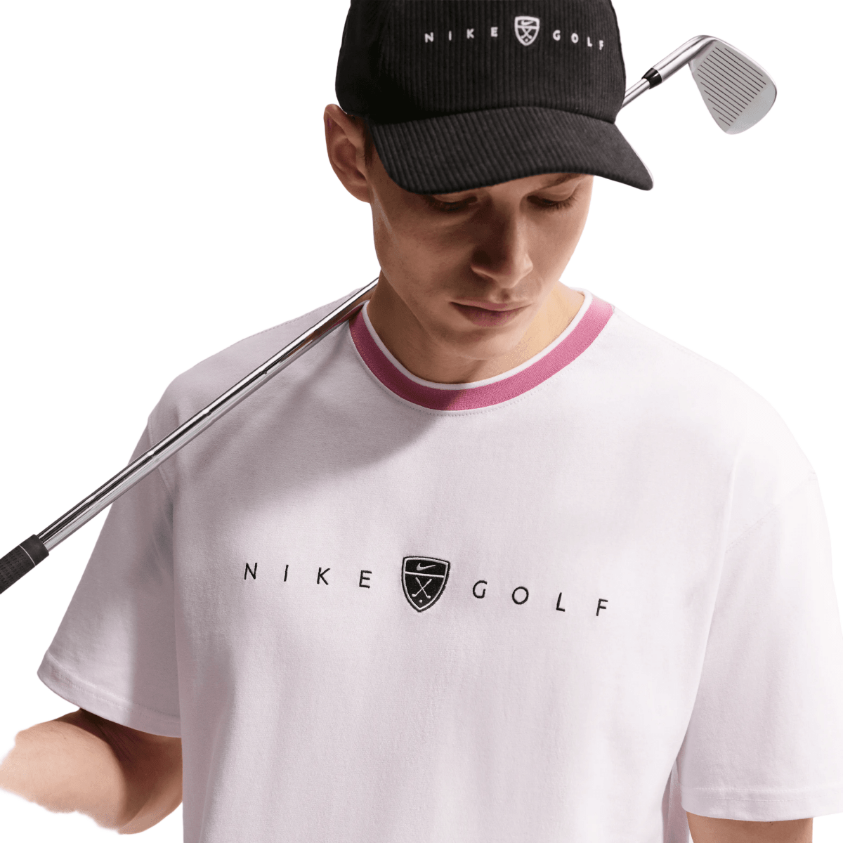 Nike Men's Loose - Fit Golf T-Shirt - Pearl Pink - Nike Golf
