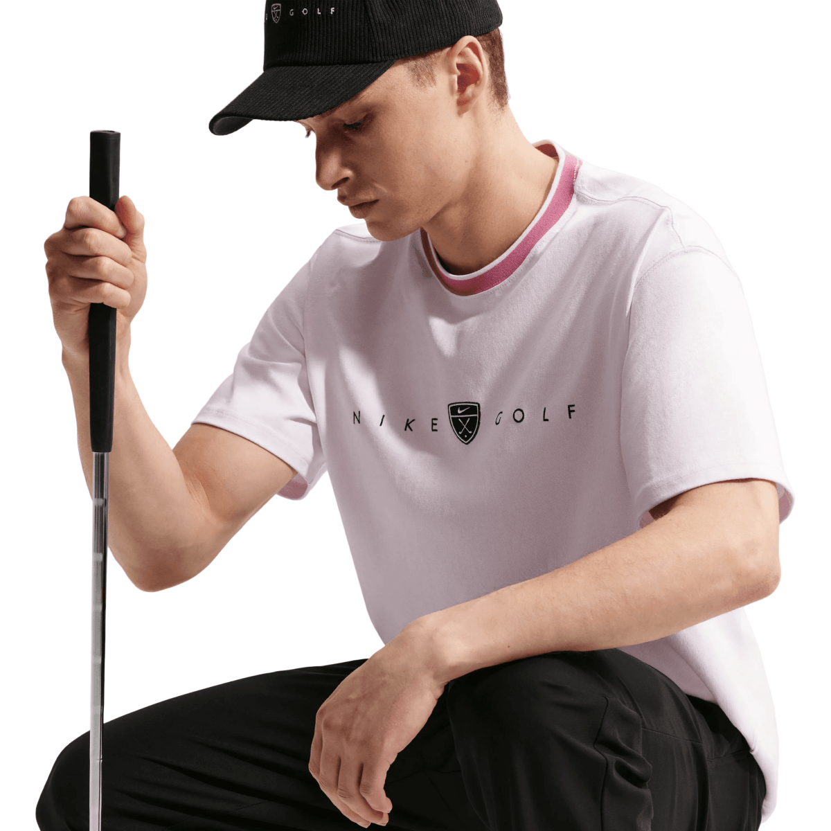 Nike Men's Loose - Fit Golf T-Shirt - Pearl Pink - Nike Golf