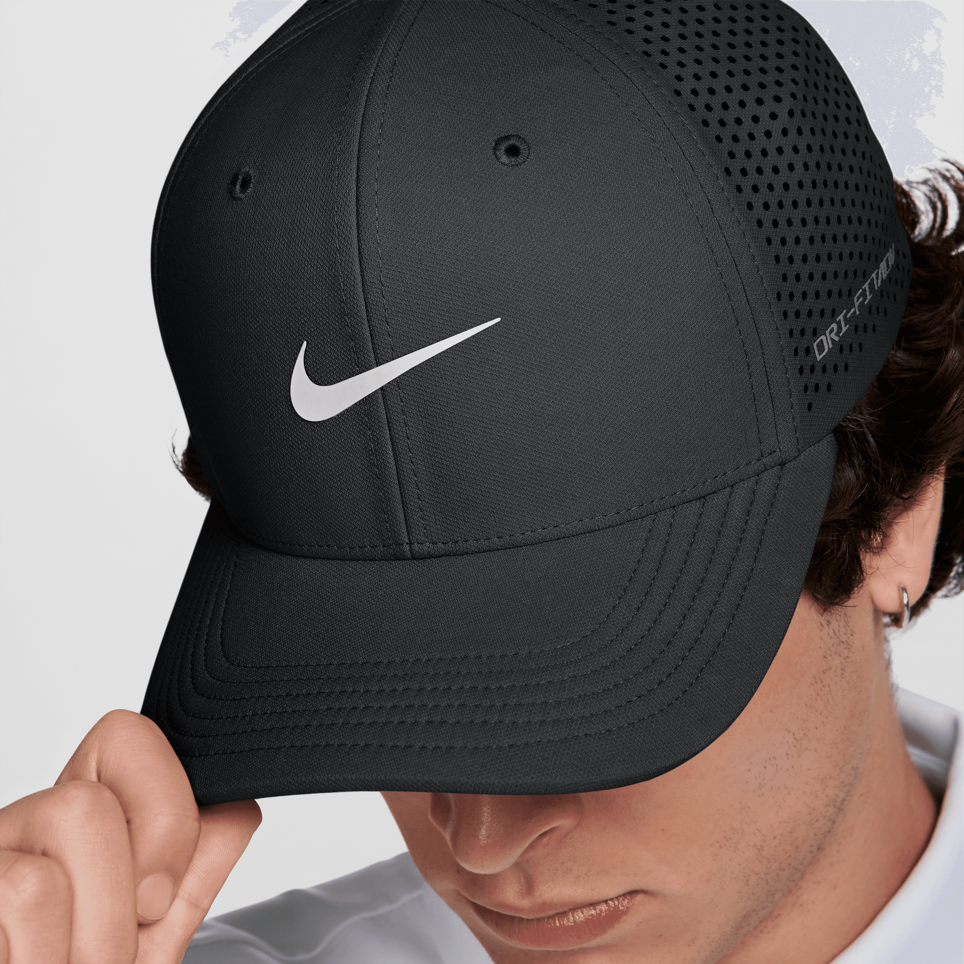 Nike Dri-FIT ADV Rise Structured SwooshFlex Cap - Black