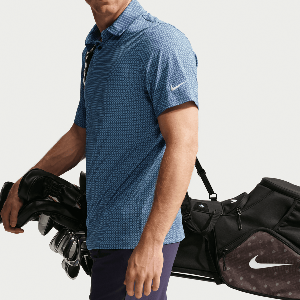 Nike Dri-FIT Velocity Textured Men's Golf Polo - College Navy - Nike Golf
