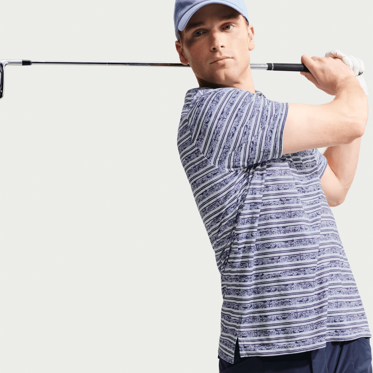 Nike Dri-FIT Par Striped Men's Golf Polo - Palest Purple - Nike Golf