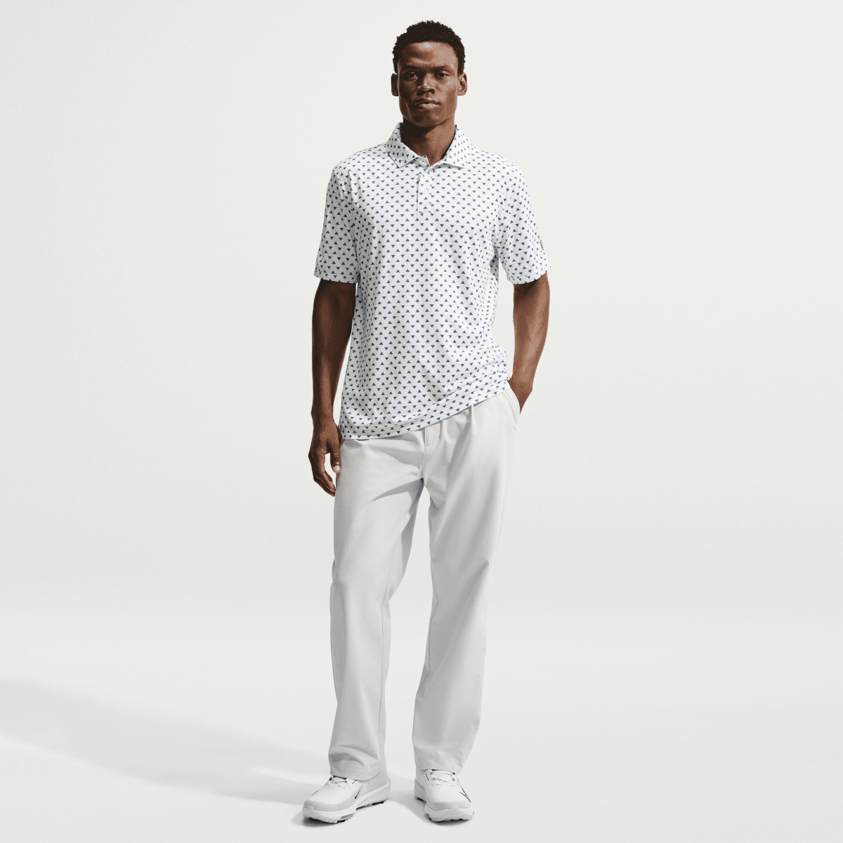 Nike Dri-FIT Par Butterfly Men's Golf Polo - White - Nike Golf