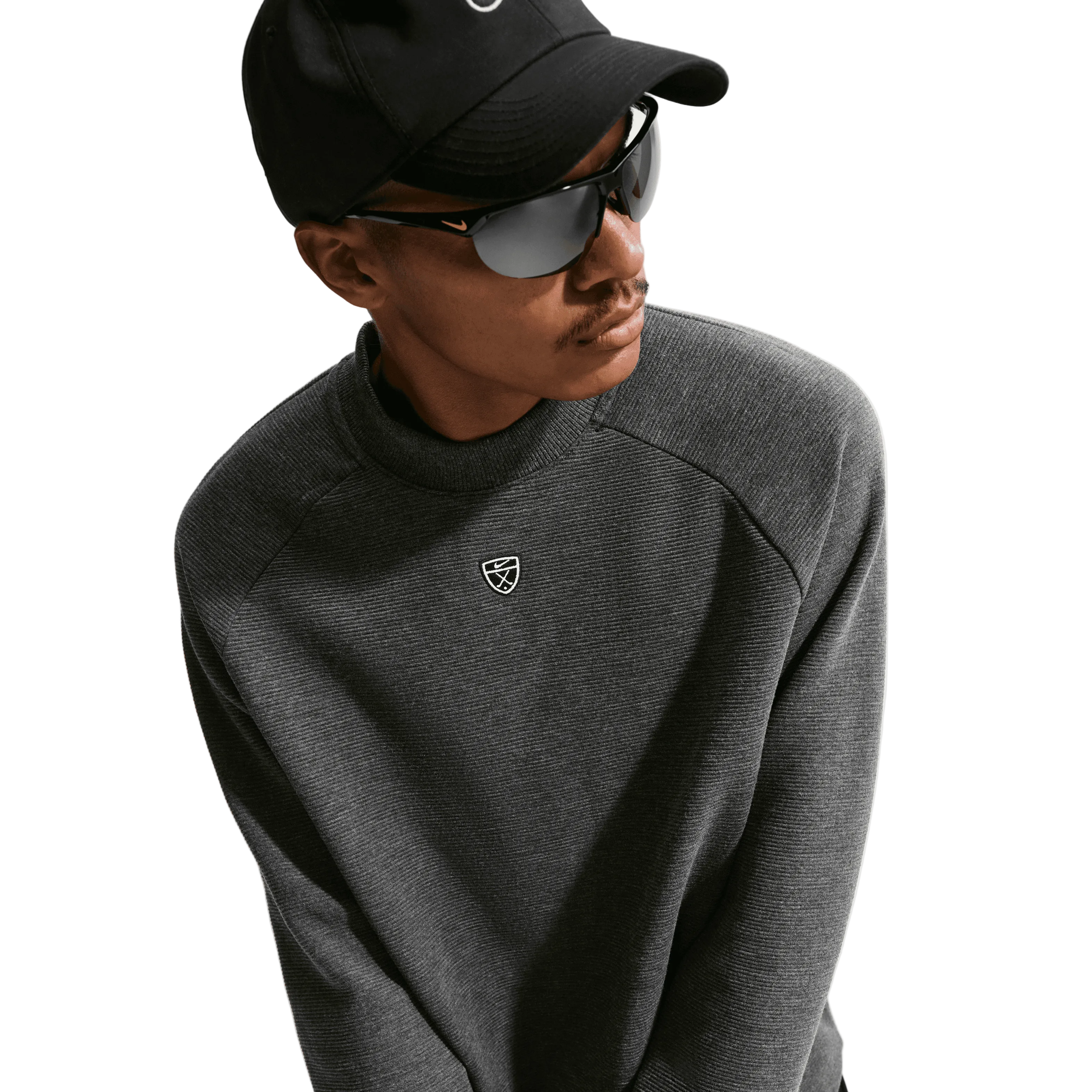 Nike Golf Par 5 Crew Neck Pullover - Black / White