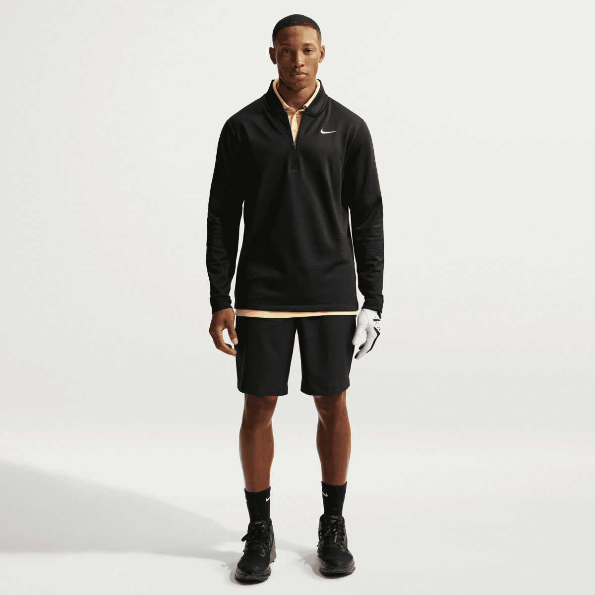 Nike Velocity Therma - Fit 1/2 Zip Mens Golf Pullover - Black - Nike Golf