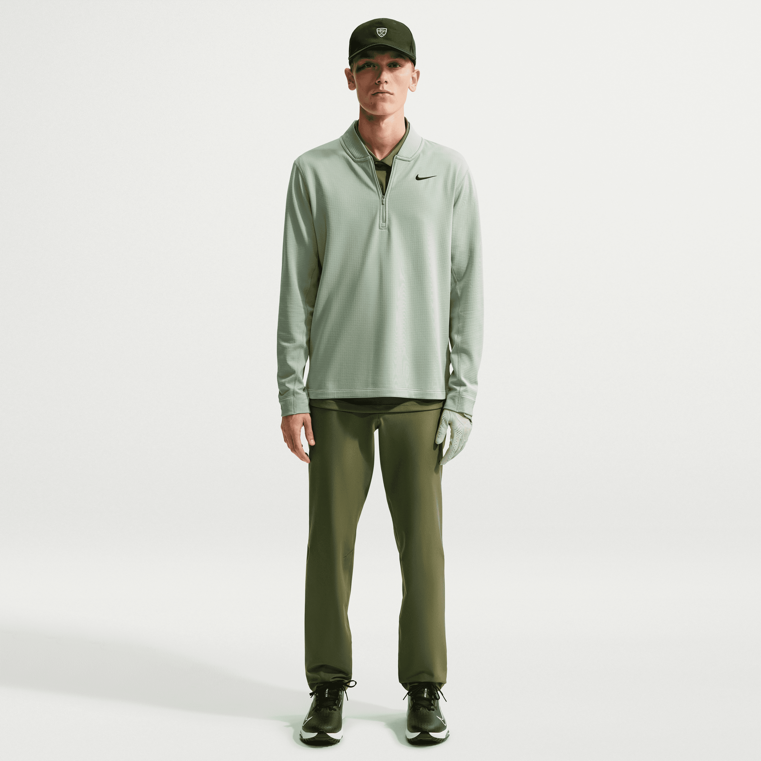 Nike Velocity Therma-Fit 1/2 Zip Mens Golf Pullover - Jade Green