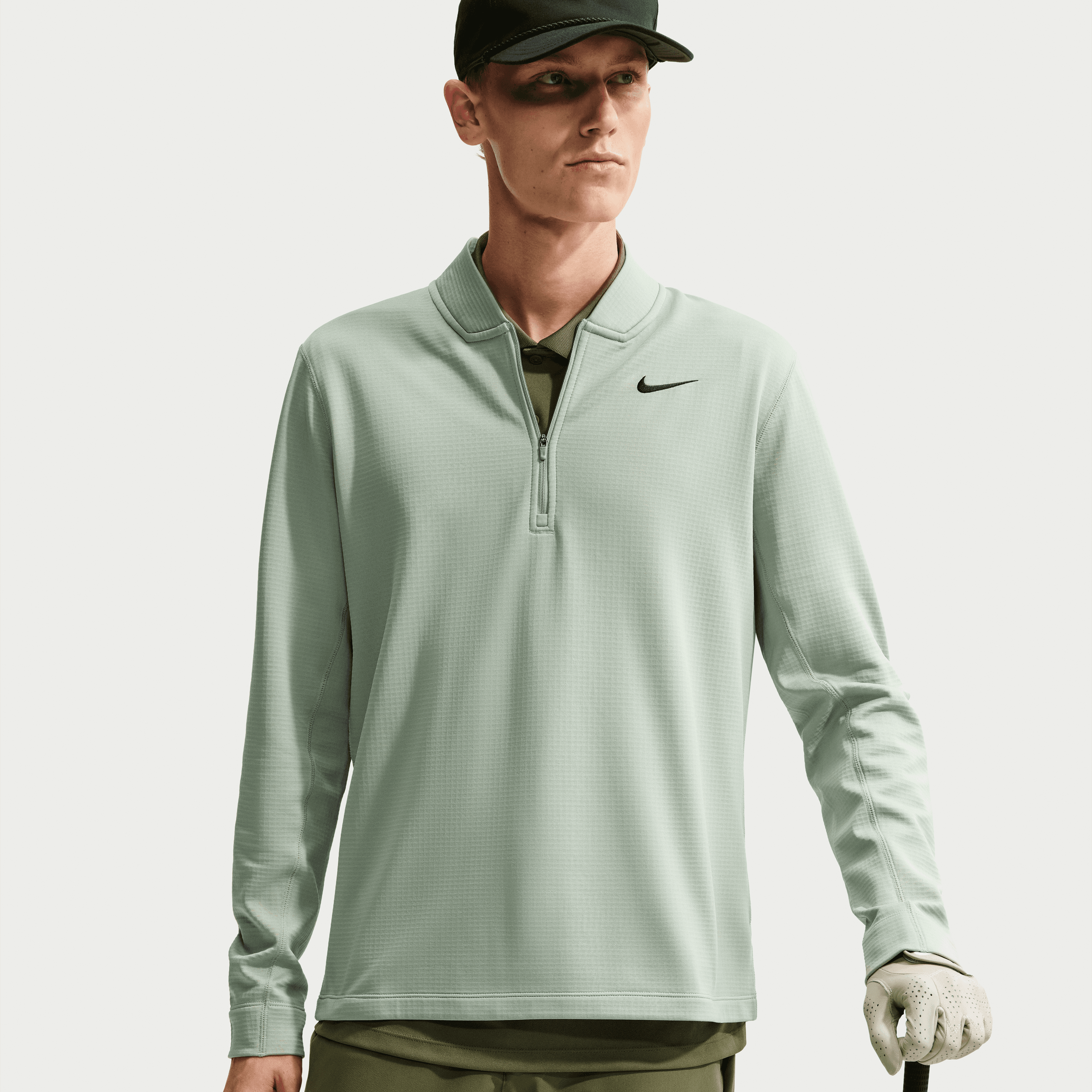 Nike Velocity Therma-Fit 1/2 Zip Mens Golf Pullover - Jade Green