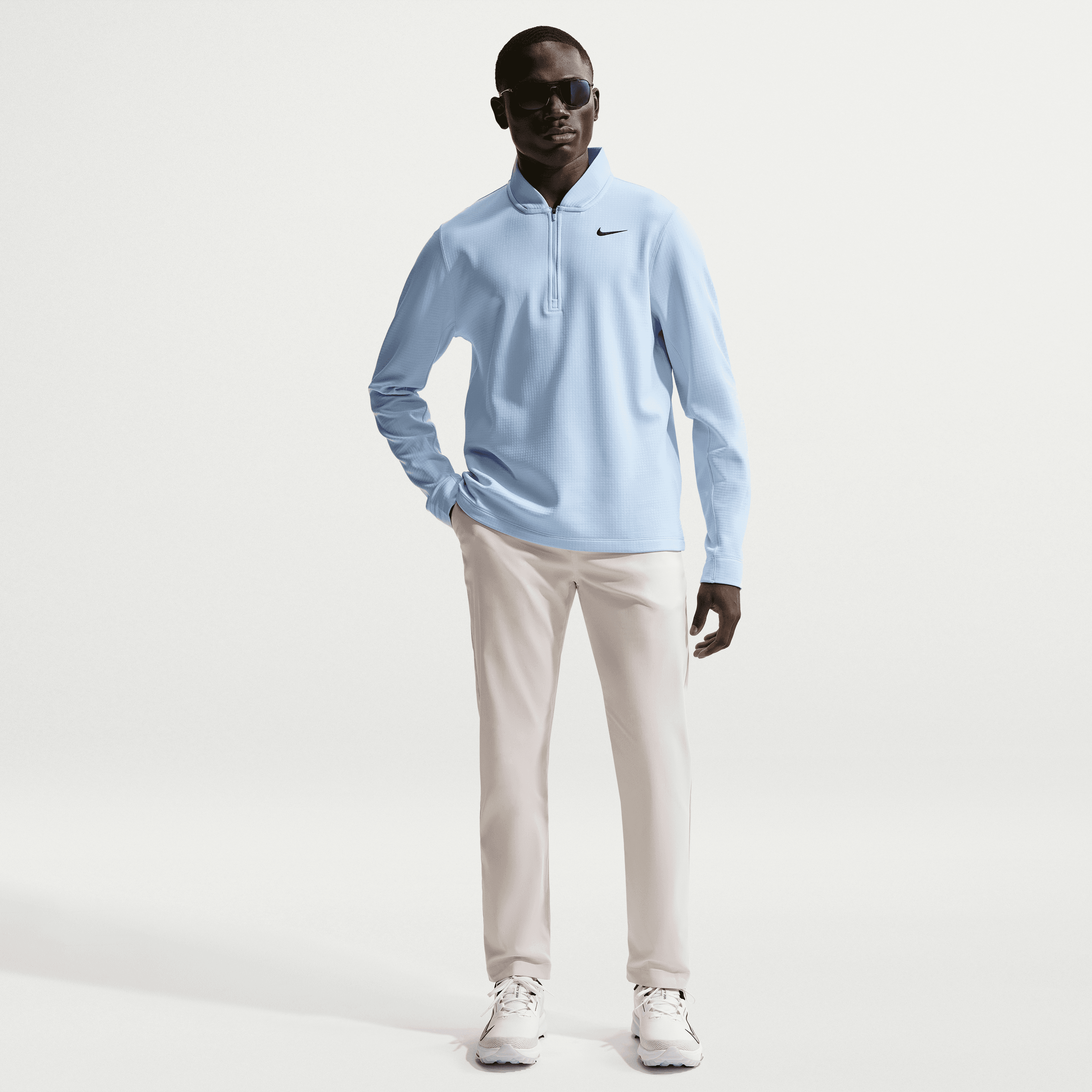 Nike Velocity Therma-Fit 1/2 Zip Mens Golf Pullover - Hydrogen Blue