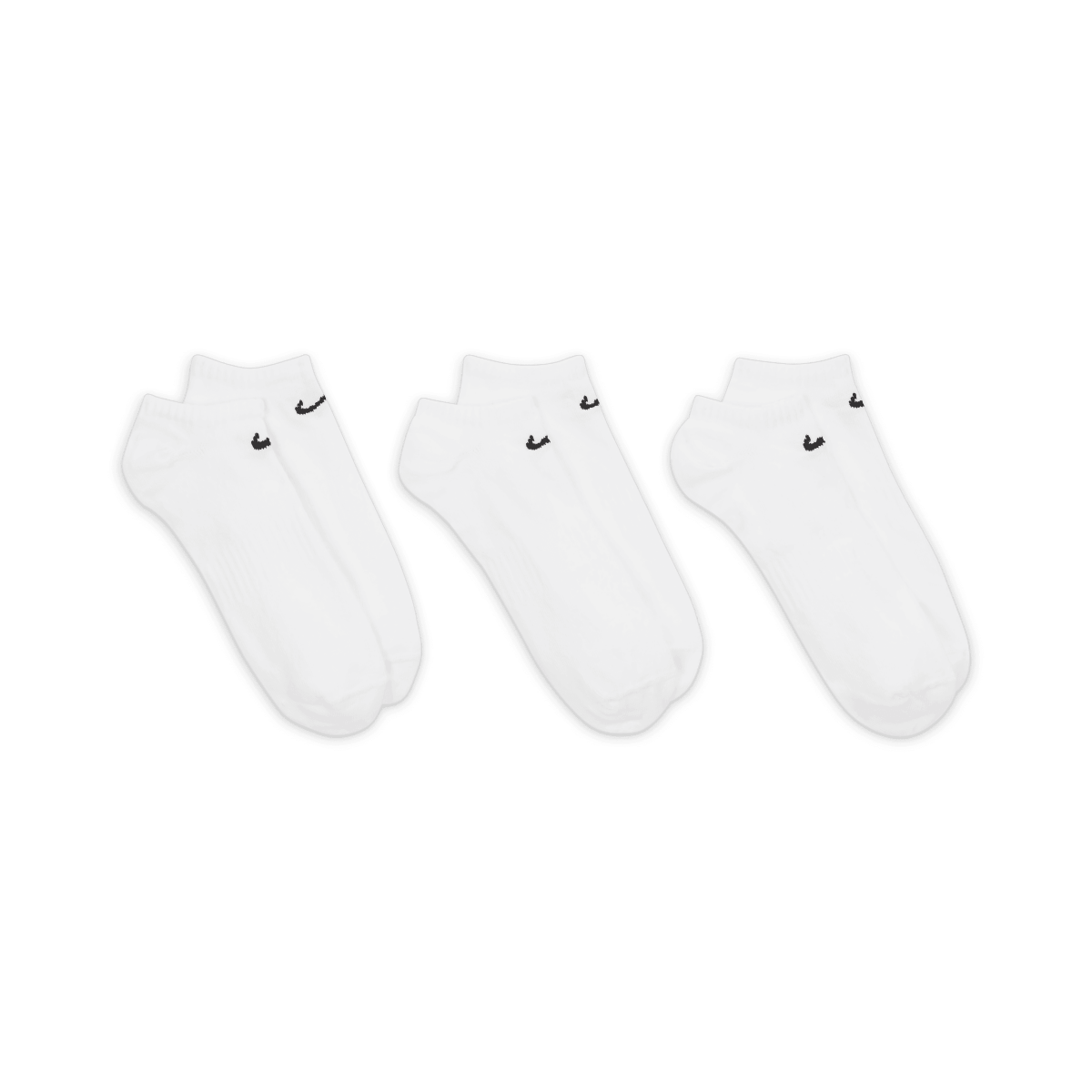 Nike Everyday Lightweight No-Show Socks - White (3 Pairs) - Nike Golf
