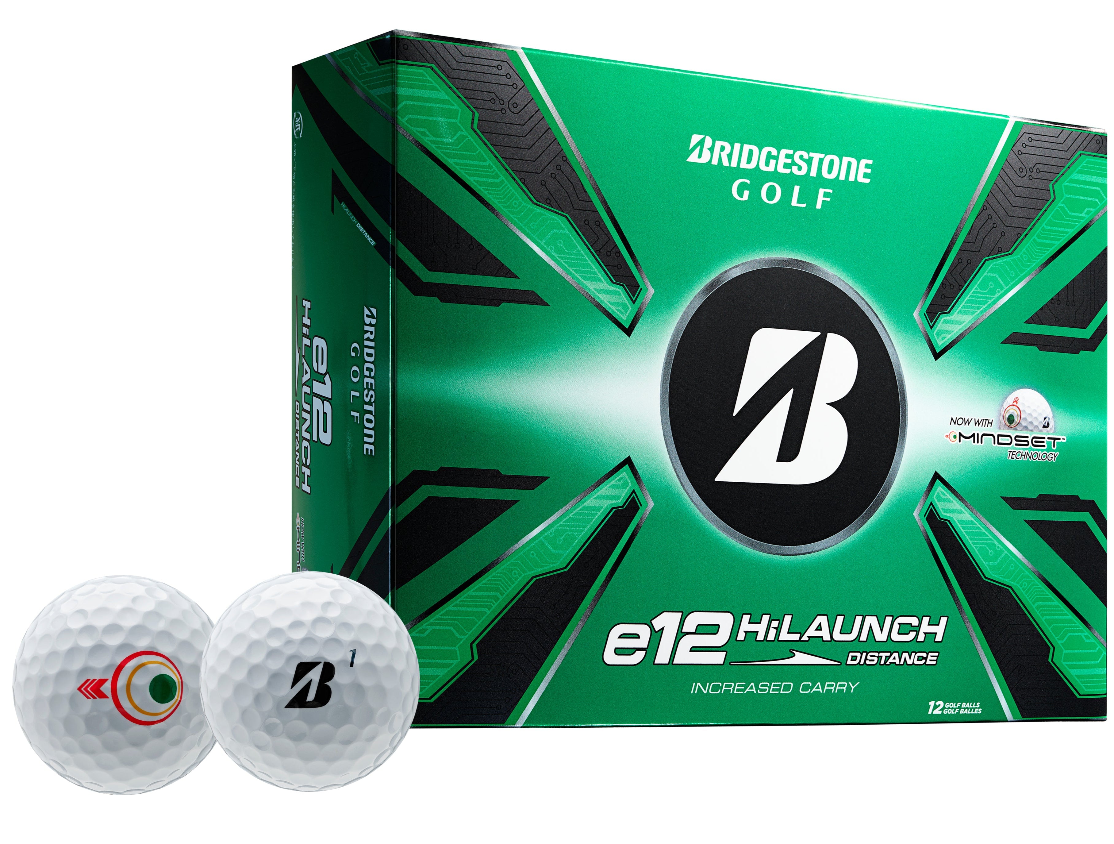 Bridgestone e12 High Launch Distance Mindset Golf Balls